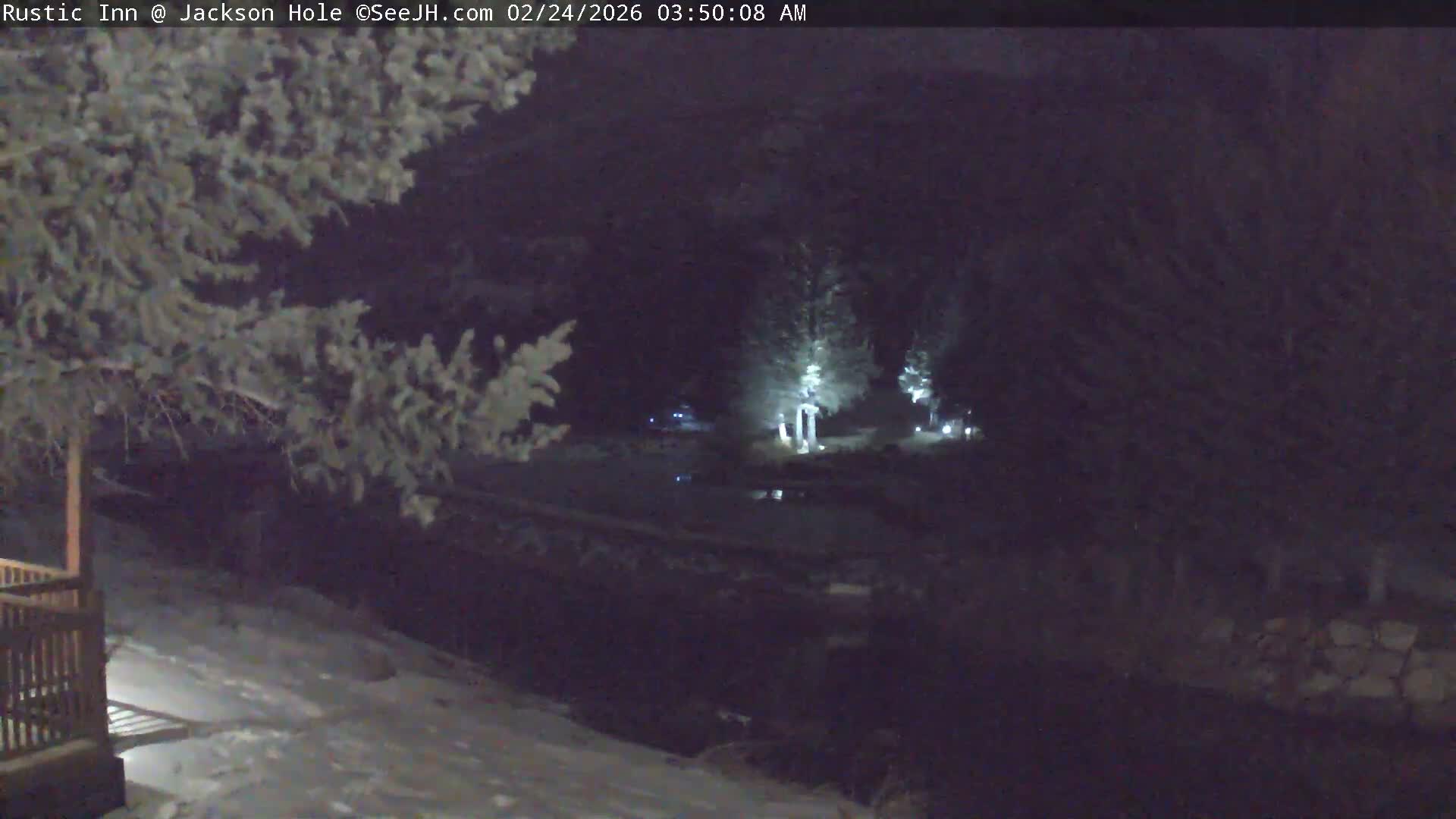 Jackson Hole, Flat Creek from Rustic Inn Resort Live Cam - Jackson, Teton, Wyoming, USA