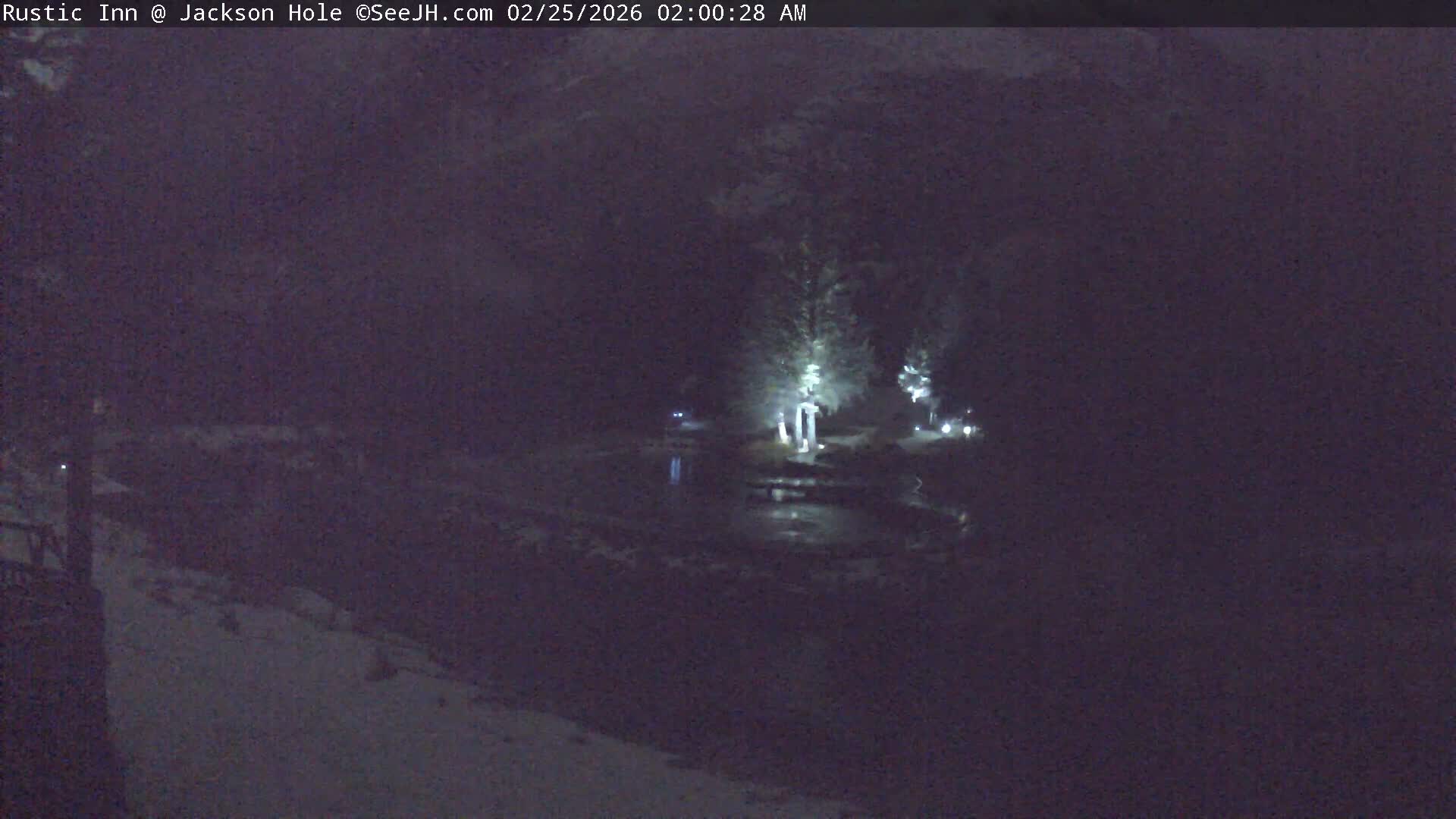 Jackson Hole, Flat Creek from Rustic Inn Resort Live Cam - Jackson, Teton, Wyoming, USA