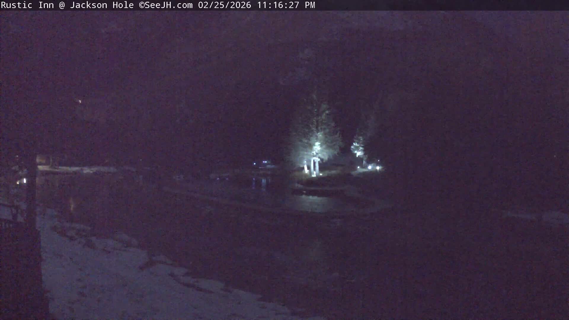 Jackson Hole, Flat Creek from Rustic Inn Resort Live Cam - Jackson, Teton, Wyoming, USA