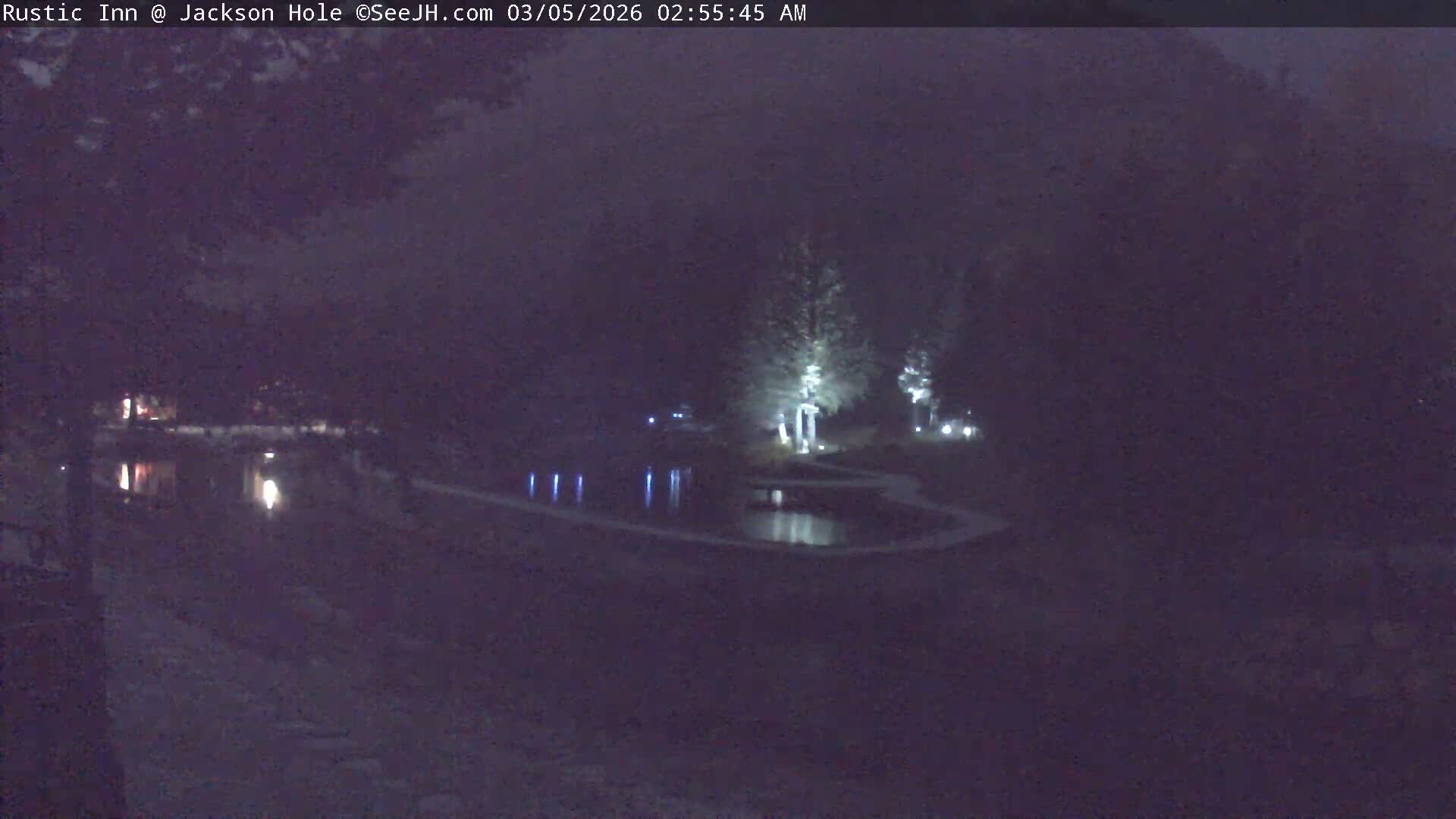 Jackson Hole, Flat Creek from Rustic Inn Resort Live Cam - Jackson, Teton, Wyoming, USA