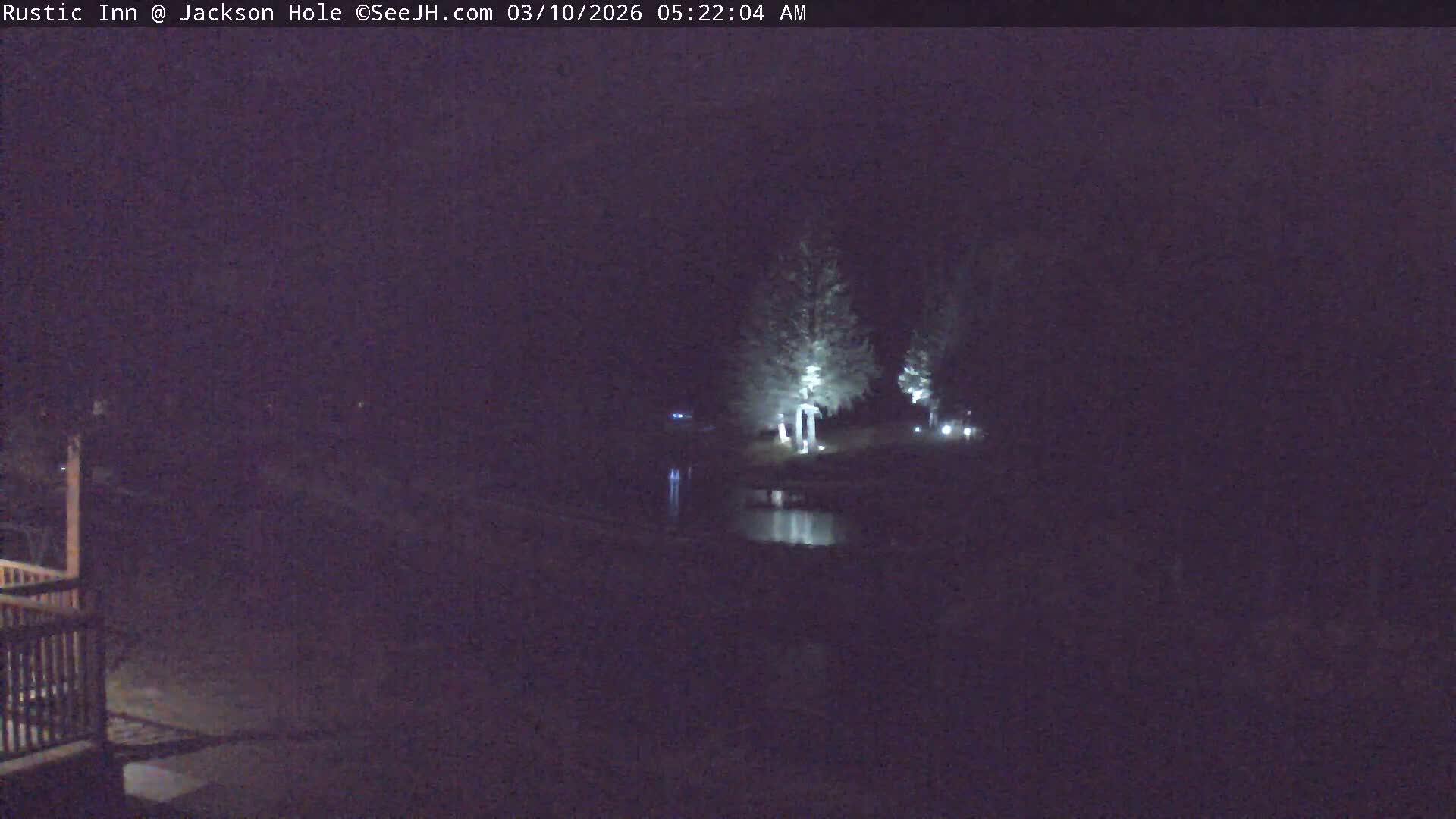 Jackson Hole, Flat Creek from Rustic Inn Resort Live Cam - Jackson, Teton, Wyoming, USA