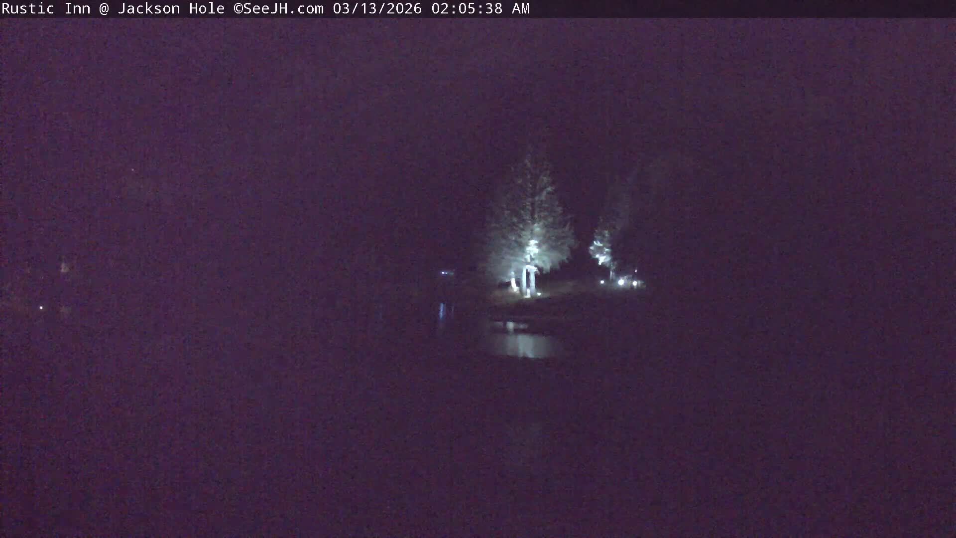 Jackson Hole, Flat Creek from Rustic Inn Resort Live Cam - Jackson, Teton, Wyoming, USA