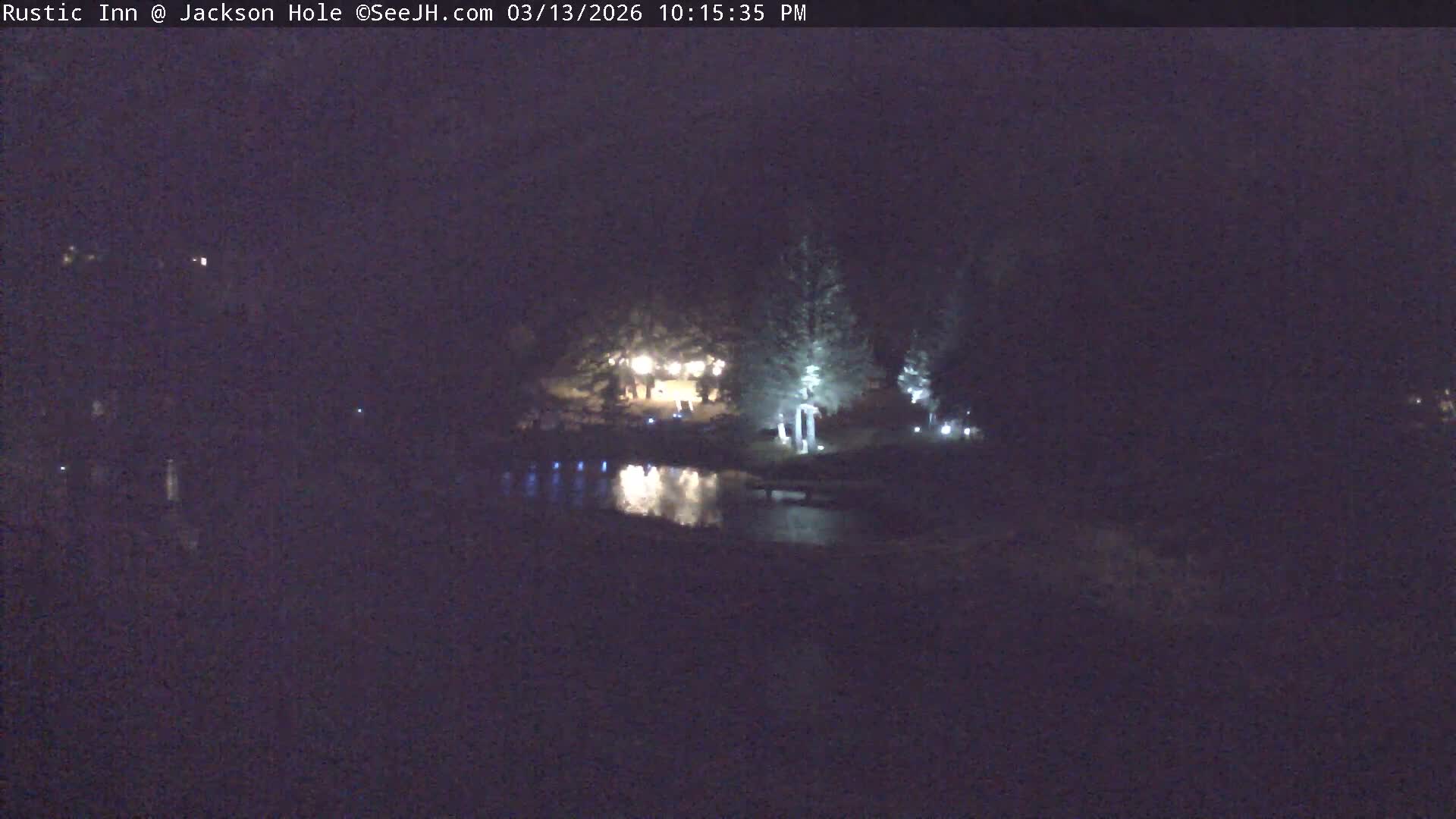 Jackson Hole, Flat Creek from Rustic Inn Resort Live Cam - Jackson, Teton, Wyoming, USA