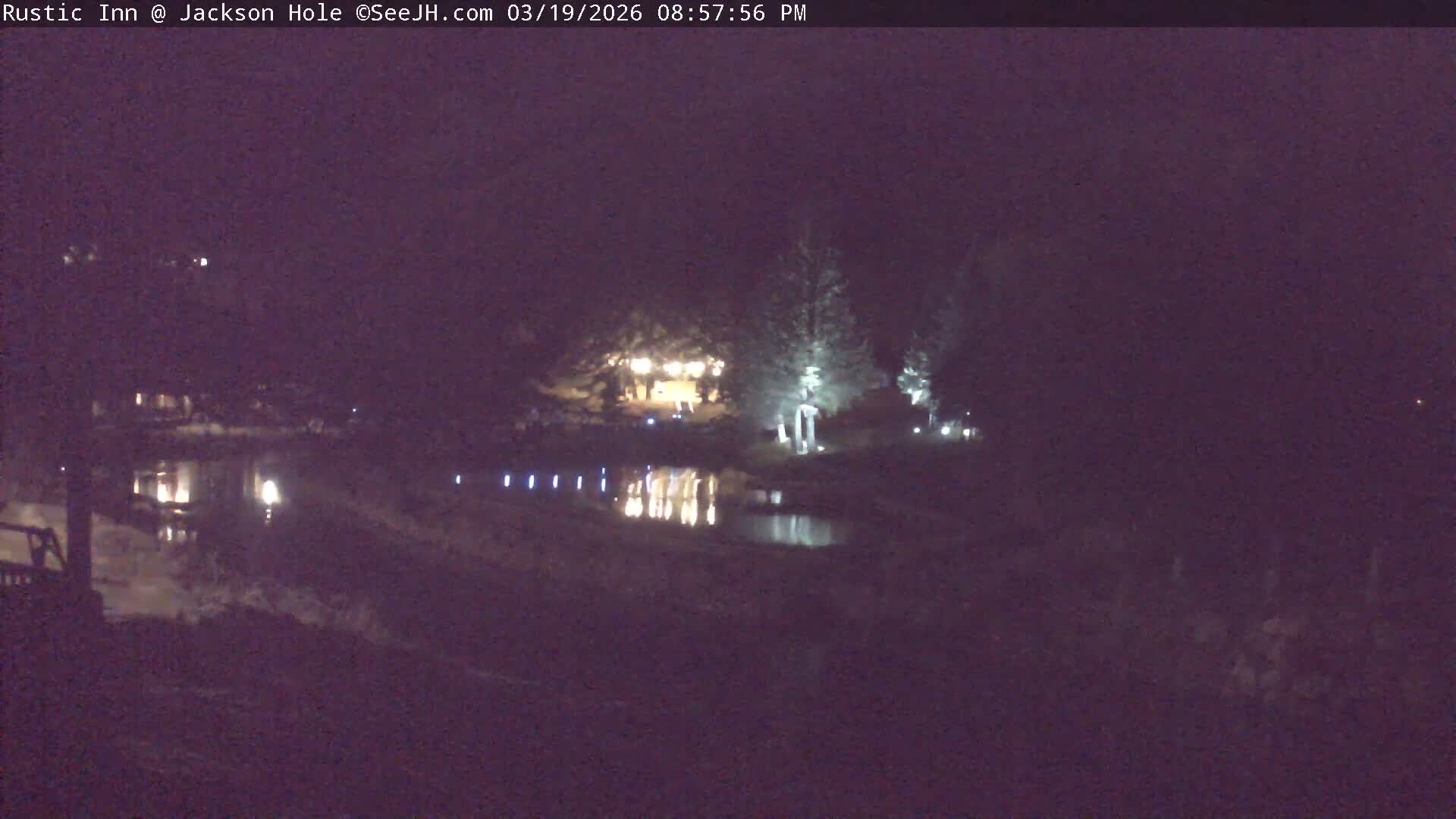 Jackson Hole, Flat Creek from Rustic Inn Resort Live Cam - Jackson, Teton, Wyoming, USA