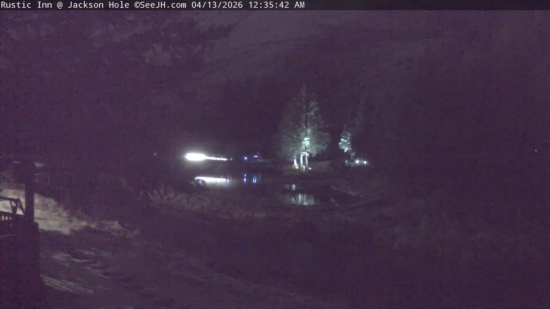 Jackson Hole, Flat Creek from Rustic Inn Resort Live Cam - Jackson, Teton, Wyoming, USA