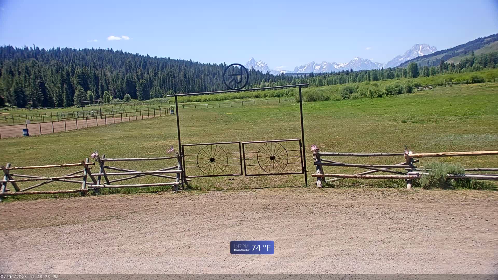 Turpin Meadow Ranch & Campground Live Cam - Moran, Teton, Wyoming, USA
