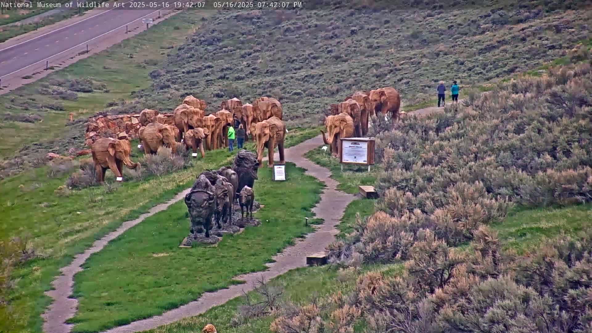 Jackson Hole, Elk Refuge from National Museum of Wildlife Art Live Cam -  Jackson, Teton, Wyoming, USA