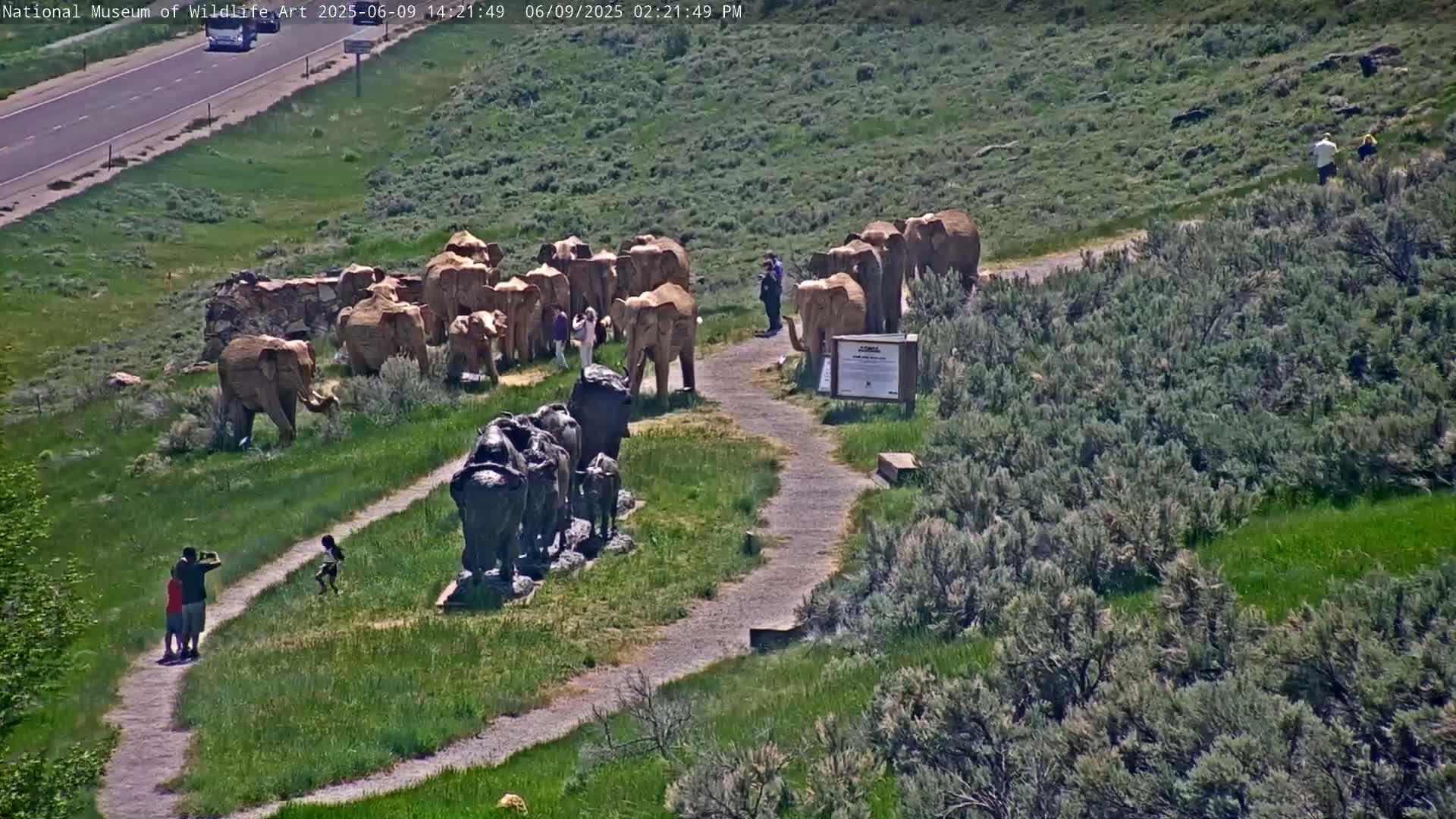 Jackson Hole, Elk Refuge from National Museum of Wildlife Art Live Cam -  Jackson, Teton, Wyoming, USA