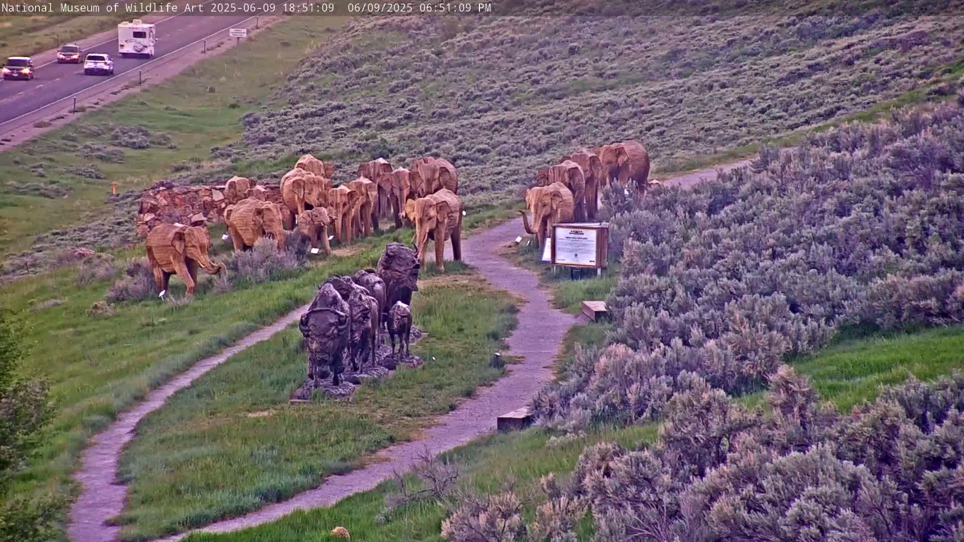 Jackson Hole, Elk Refuge from National Museum of Wildlife Art Live Cam -  Jackson, Teton, Wyoming, USA