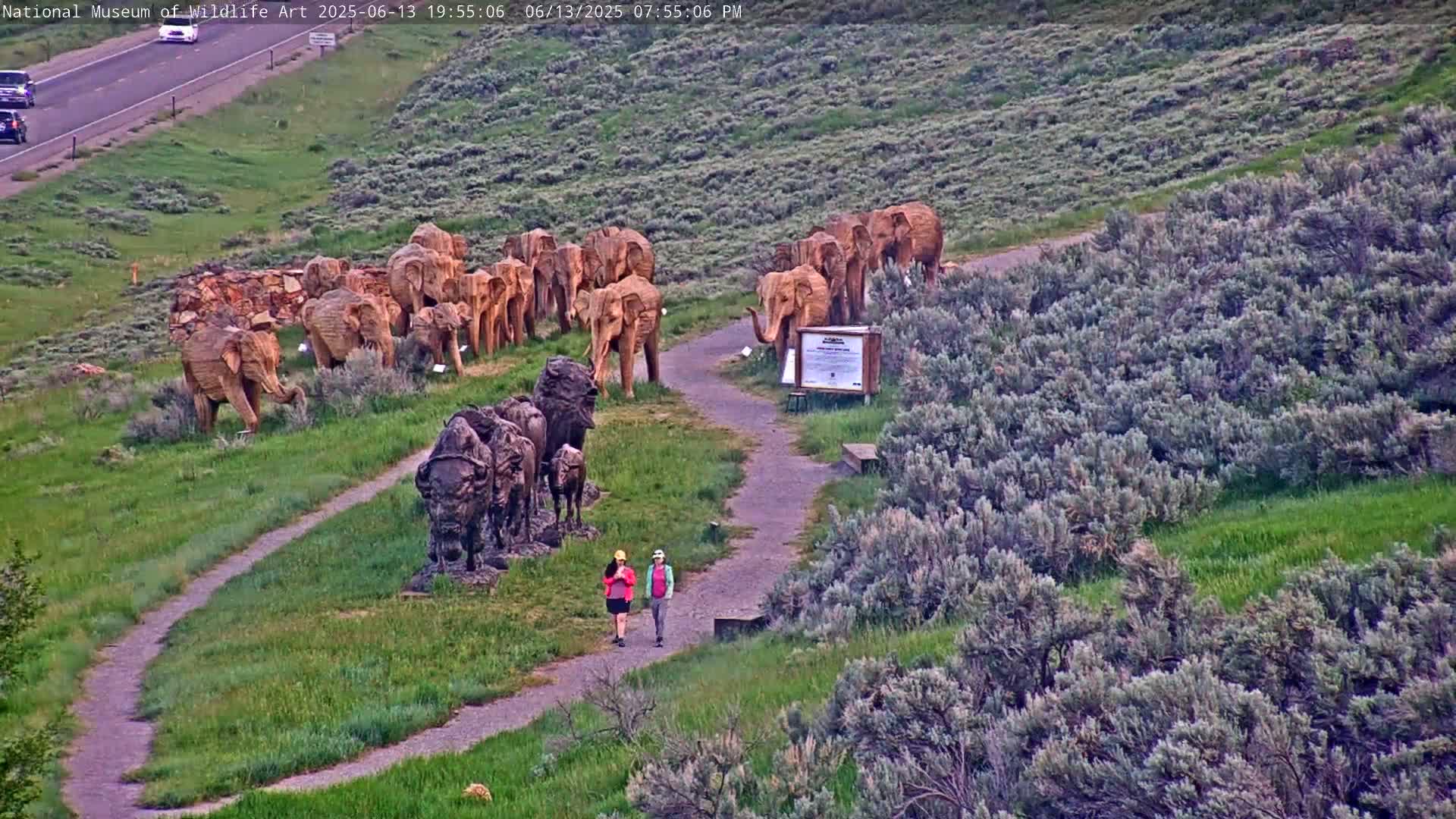 Jackson Hole, Elk Refuge from National Museum of Wildlife Art Live Cam -  Jackson, Teton, Wyoming, USA