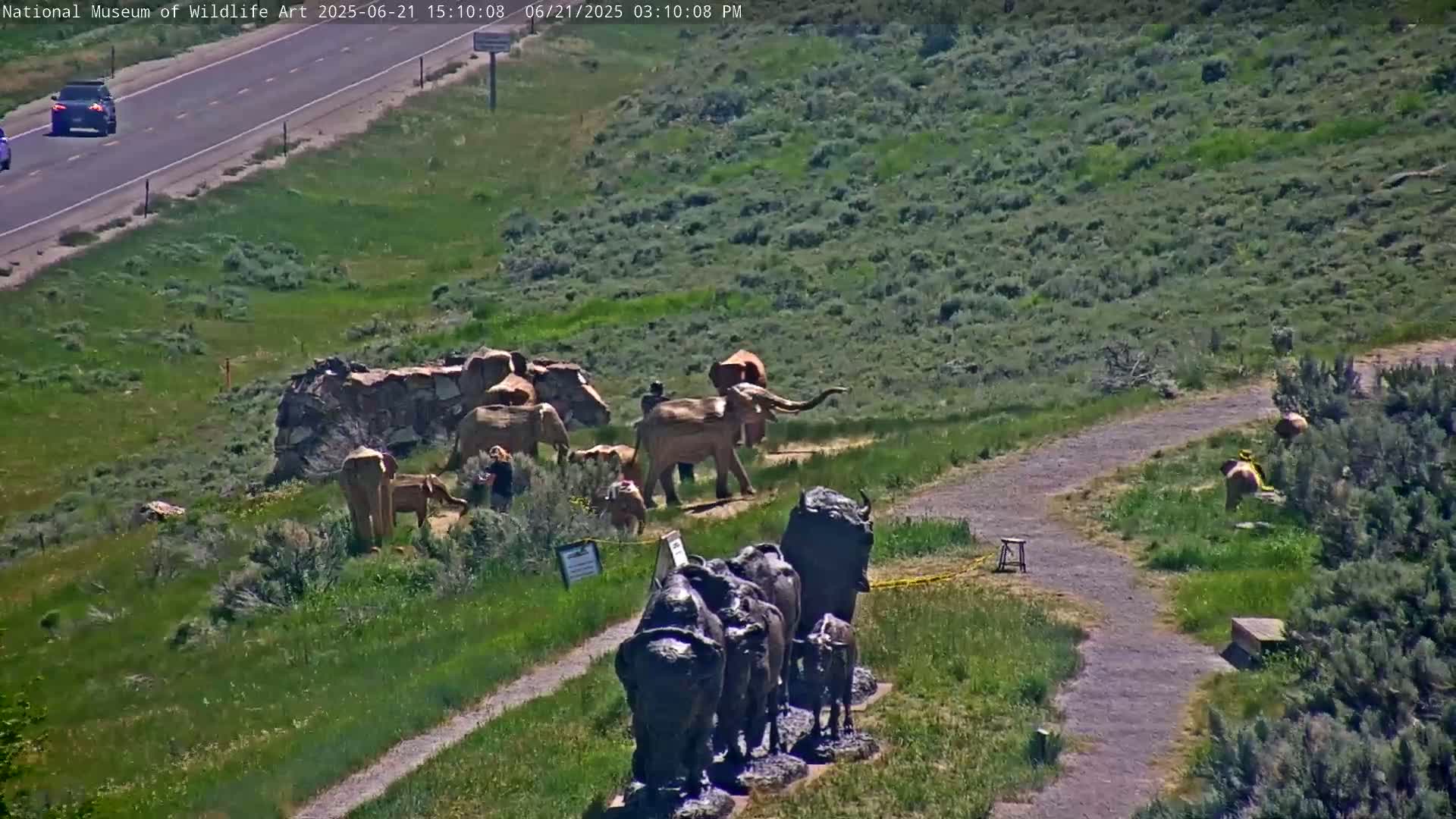 Jackson Hole, Elk Refuge from National Museum of Wildlife Art Live Cam -  Jackson, Teton, Wyoming, USA