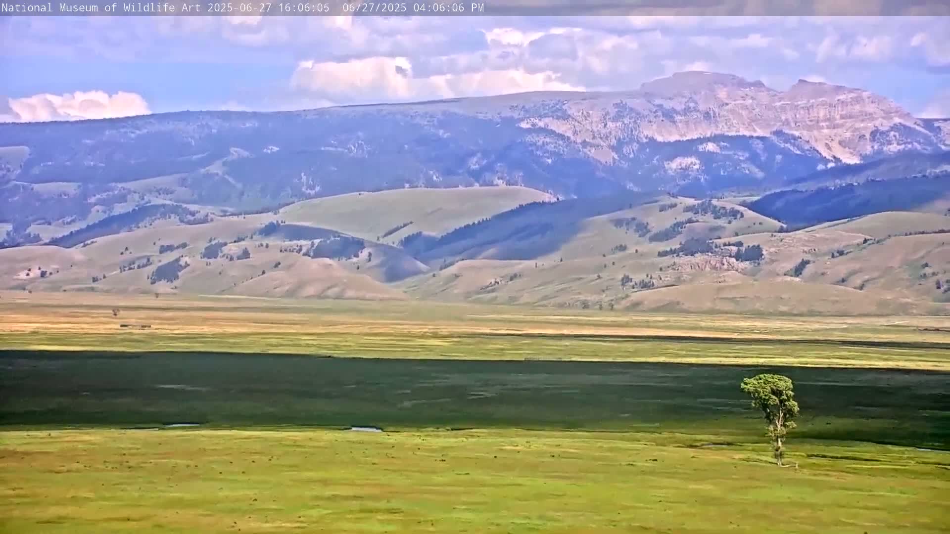 Jackson Hole, Elk Refuge from National Museum of Wildlife Art Live Cam -  Jackson, Teton, Wyoming, USA