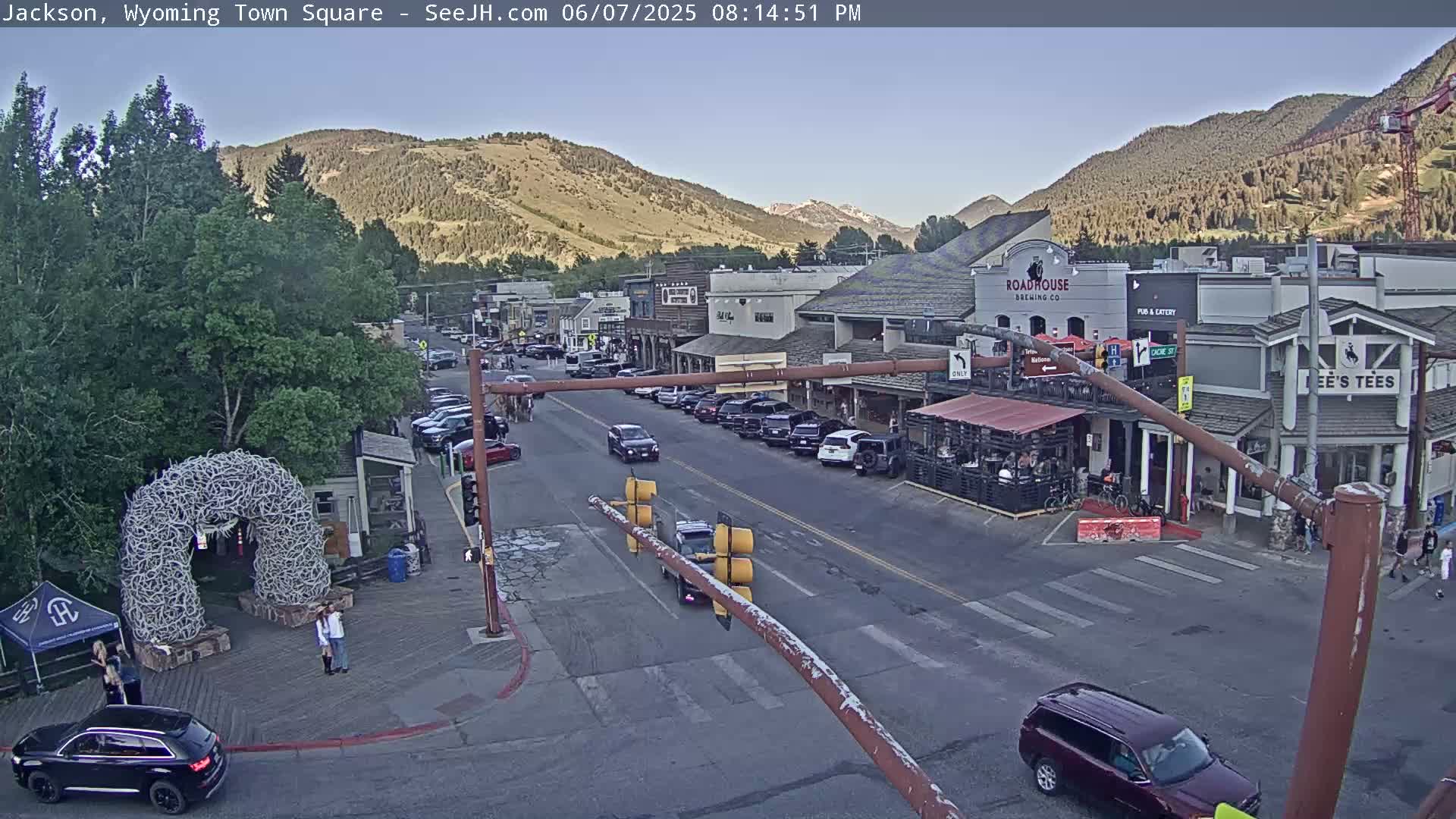 Jackson Hole, Jackson Town Junction Easy View Live Cam - Jackson, Teton, Wyoming, USA