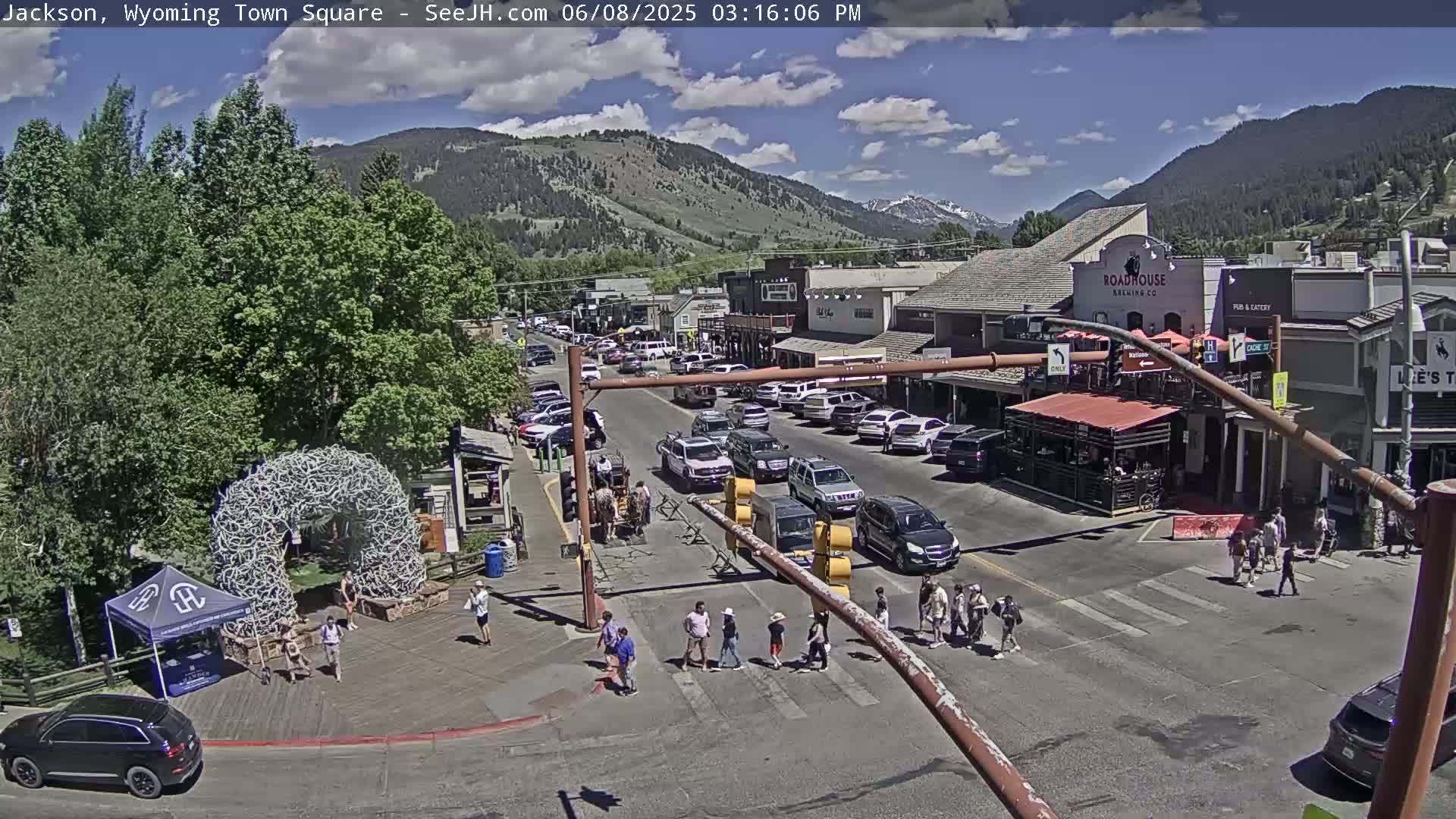 Jackson Hole, Jackson Town Junction Easy View Live Cam - Jackson, Teton, Wyoming, USA