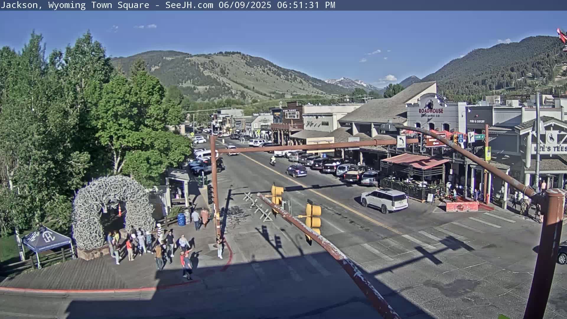 Jackson Hole, Jackson Town Junction Easy View Live Cam - Jackson, Teton, Wyoming, USA