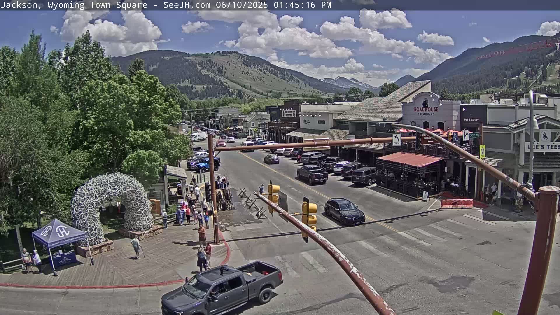 Jackson Hole, Jackson Town Junction Easy View Live Cam - Jackson, Teton, Wyoming, USA