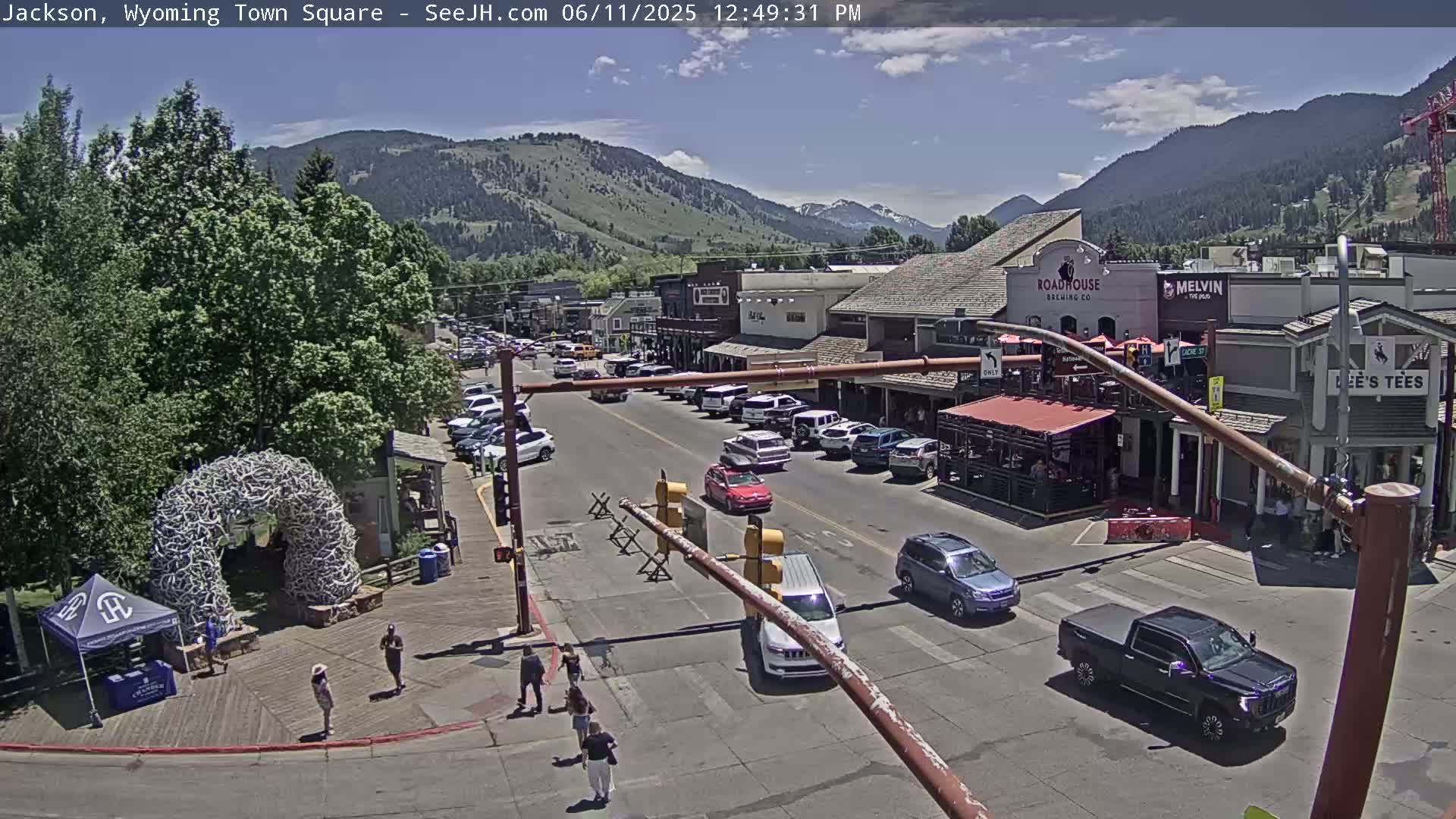 Jackson Hole, Jackson Town Junction Easy View Live Cam - Jackson, Teton, Wyoming, USA