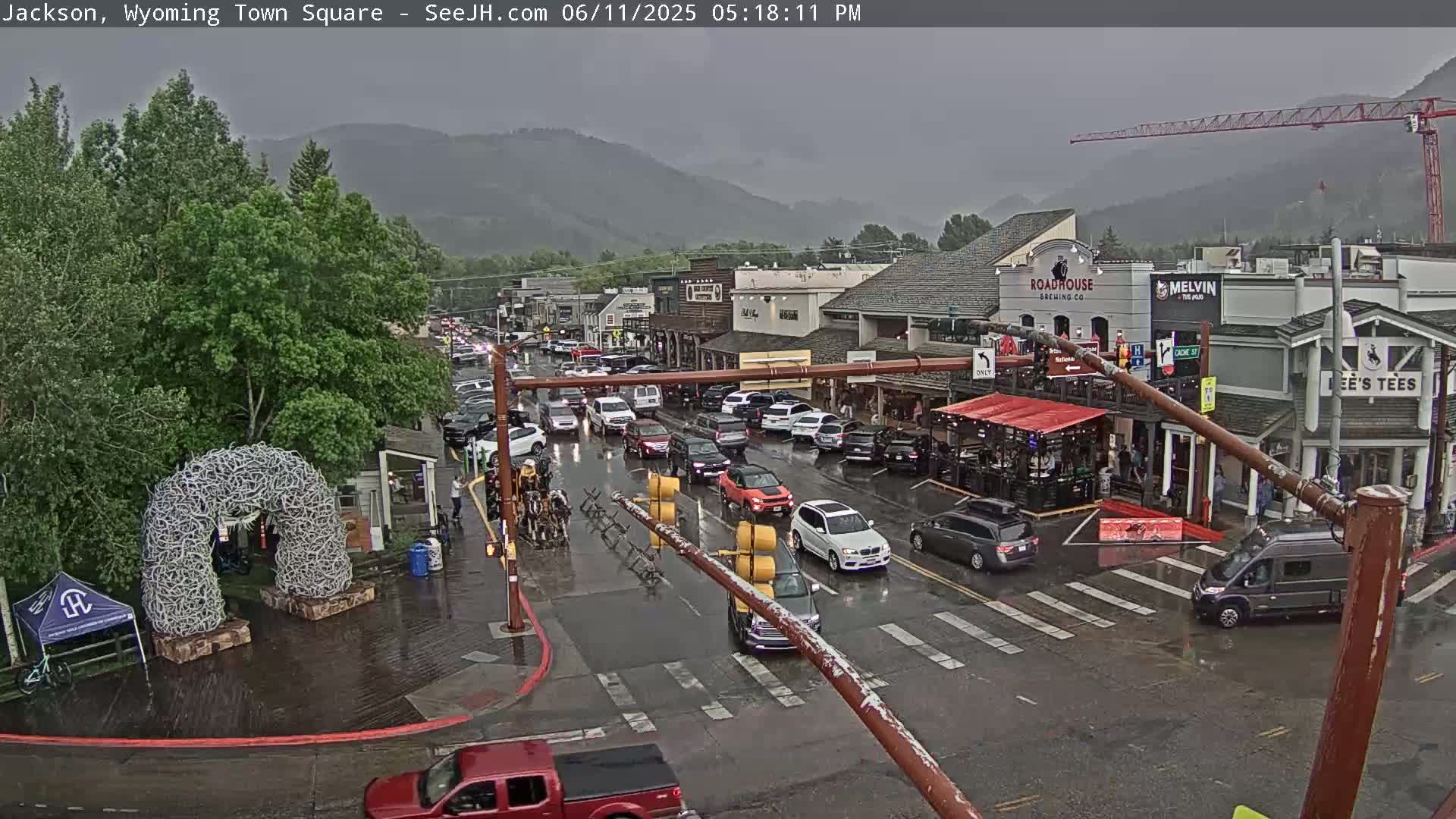 Jackson Hole, Jackson Town Junction Easy View Live Cam - Jackson, Teton, Wyoming, USA