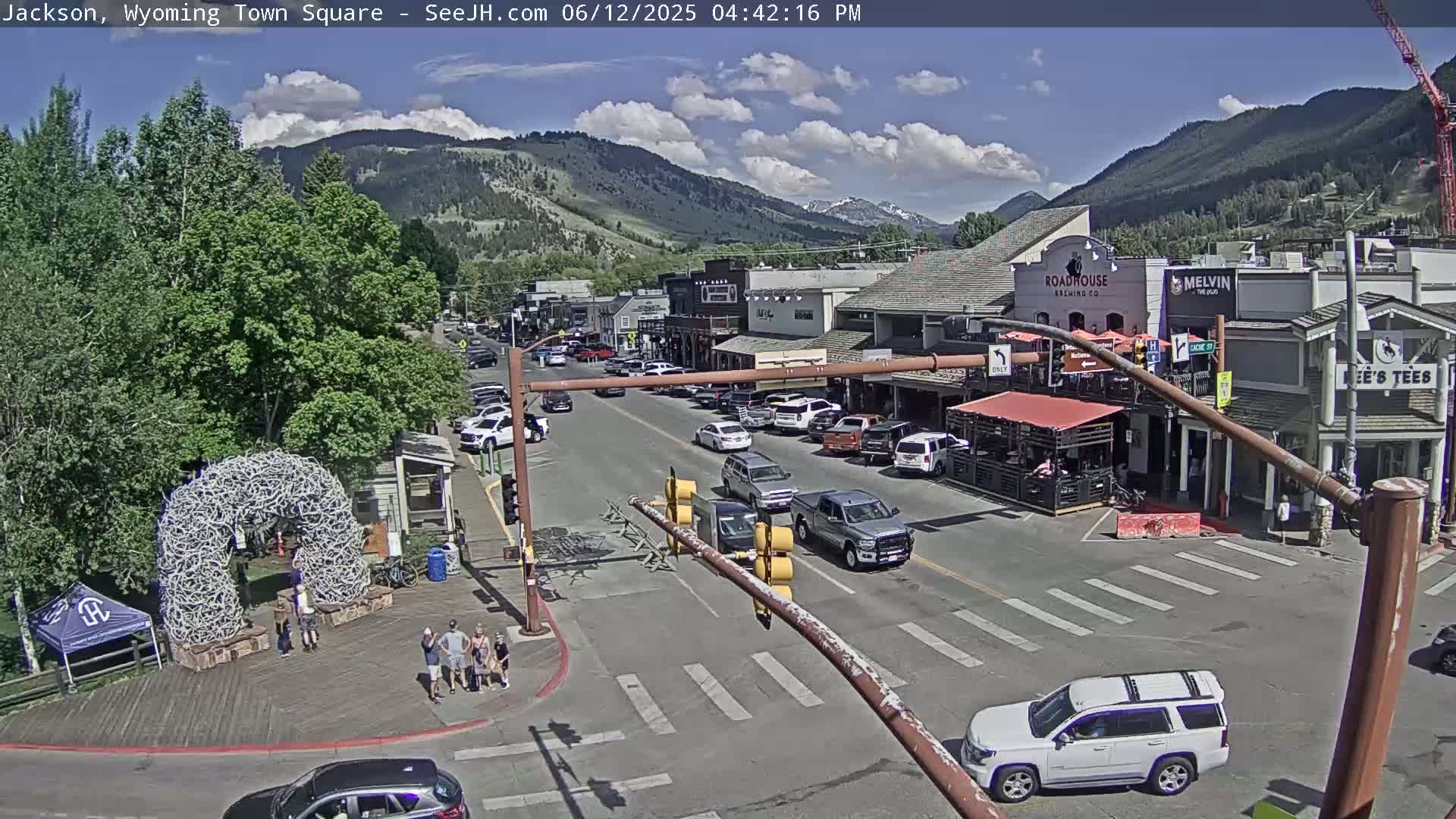 Jackson Hole, Jackson Town Junction Easy View Live Cam - Jackson, Teton, Wyoming, USA
