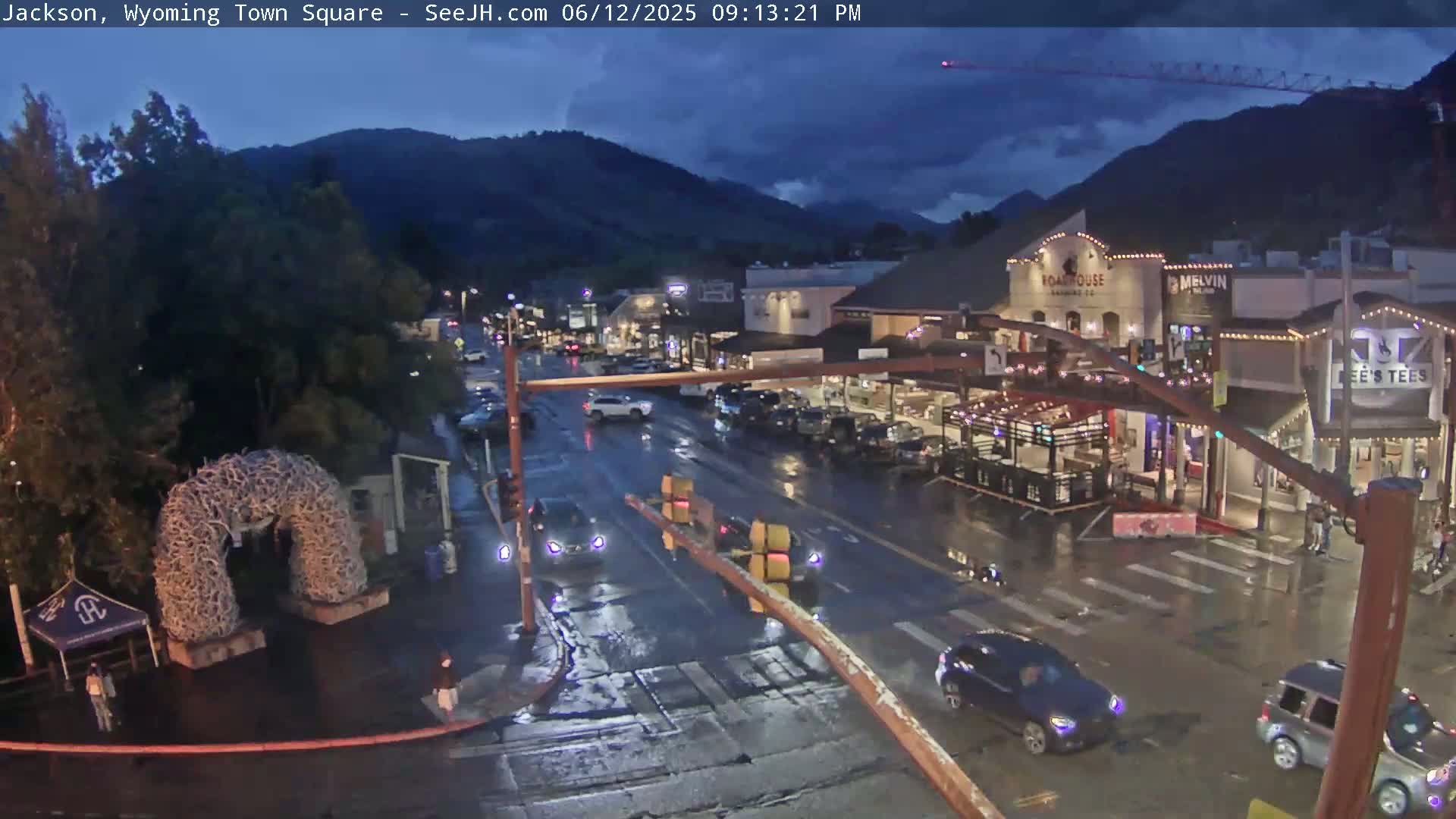 Jackson Hole, Jackson Town Junction Easy View Live Cam - Jackson, Teton, Wyoming, USA