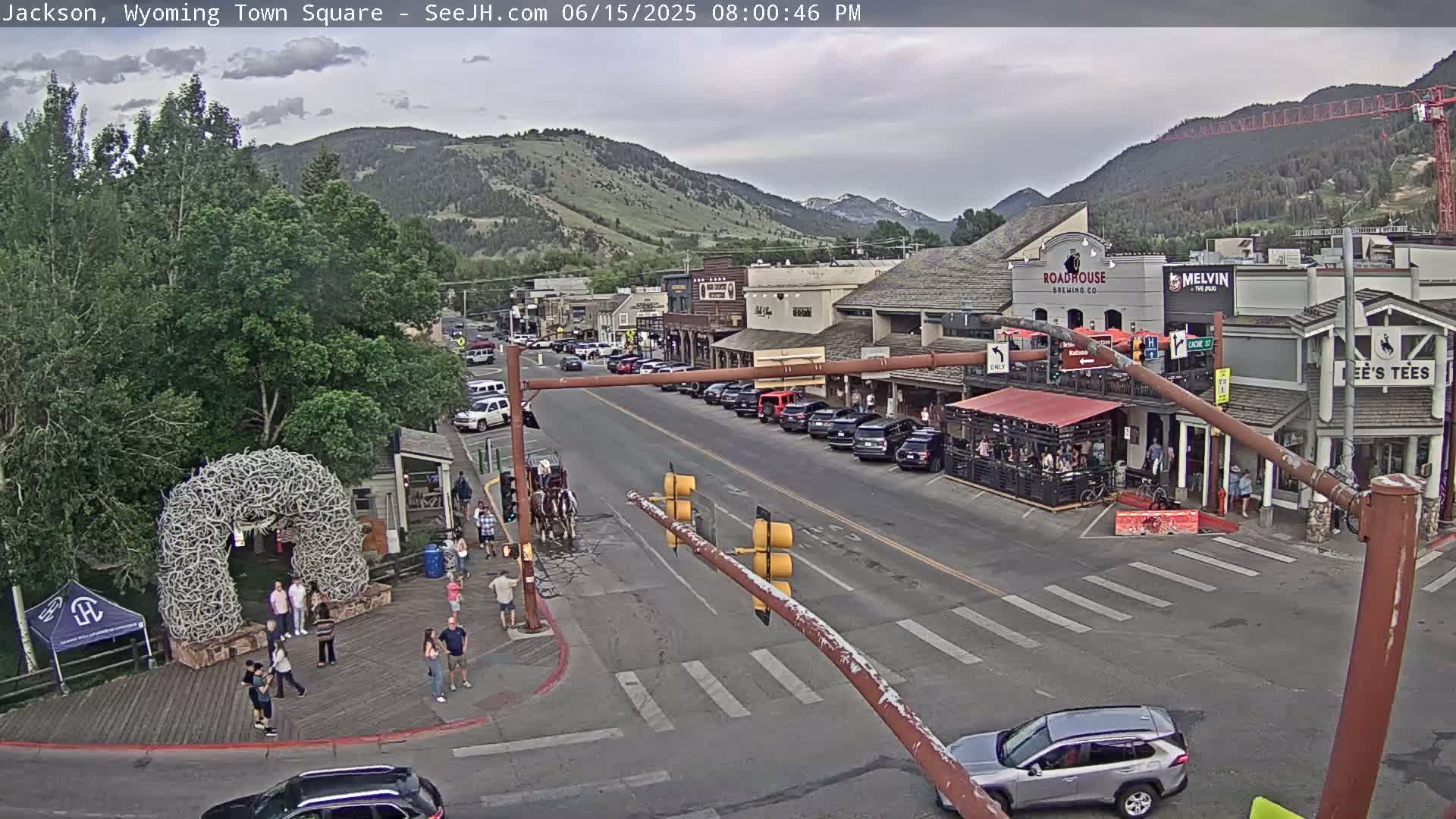Jackson Hole, Jackson Town Junction Easy View Live Cam - Jackson, Teton, Wyoming, USA