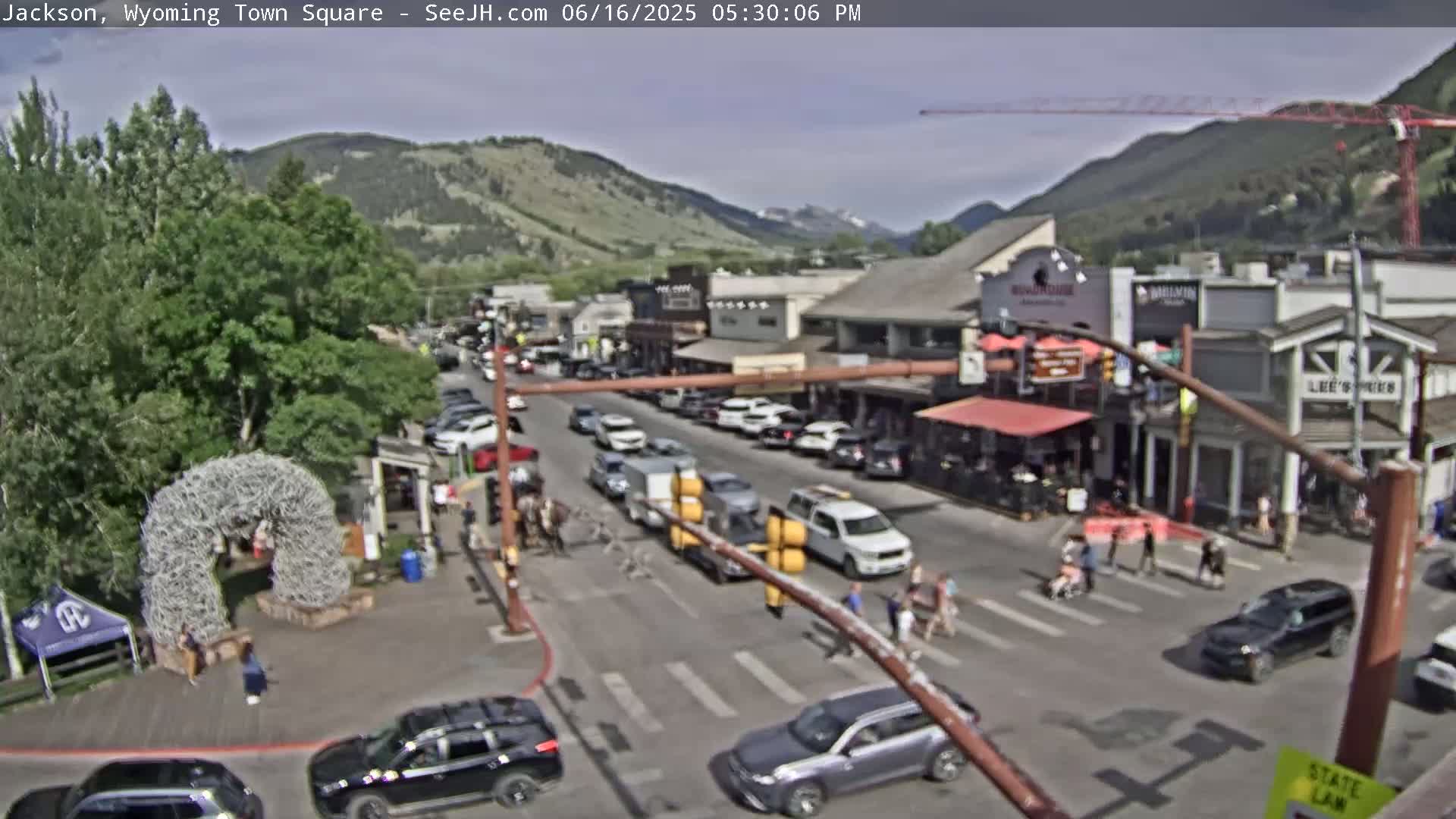 Jackson Hole, Jackson Town Junction Easy View Live Cam - Jackson, Teton, Wyoming, USA