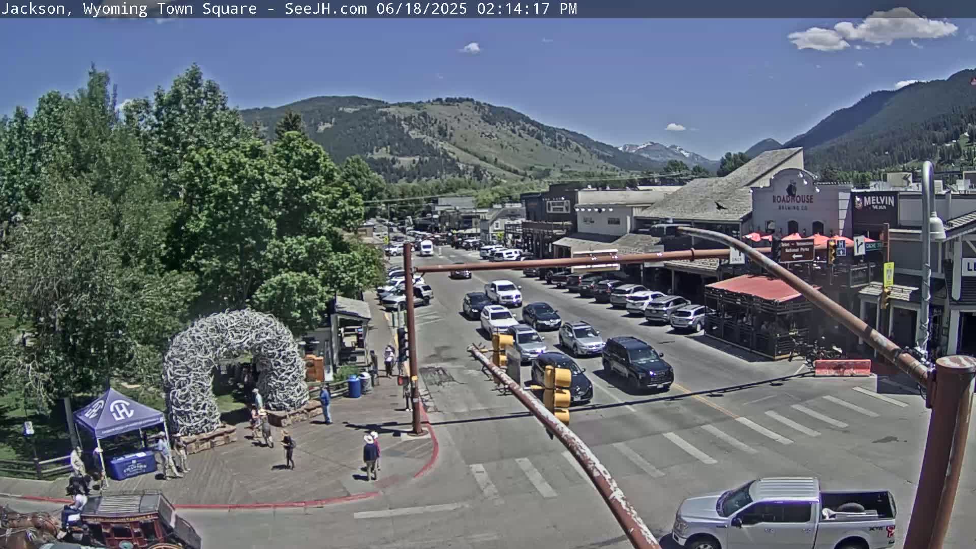 Jackson Hole, Jackson Town Junction Easy View Live Cam - Jackson, Teton, Wyoming, USA