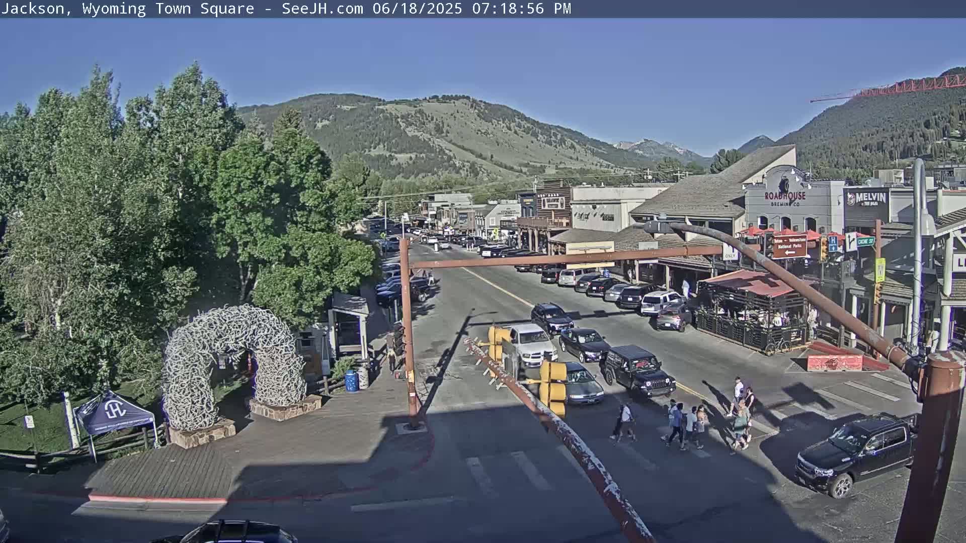 Jackson Hole, Jackson Town Junction Easy View Live Cam - Jackson, Teton, Wyoming, USA