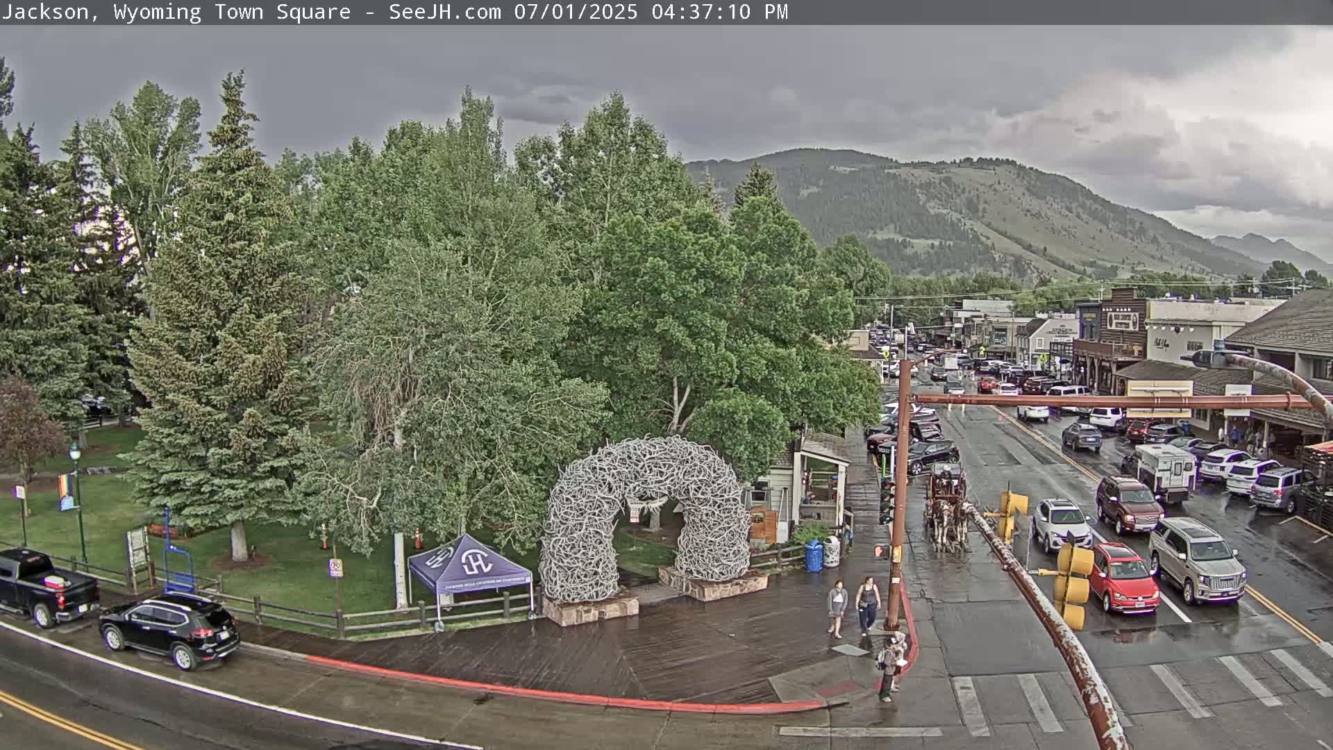 Jackson Hole, Jackson Town Junction Easy View Live Cam - Jackson, Teton, Wyoming, USA