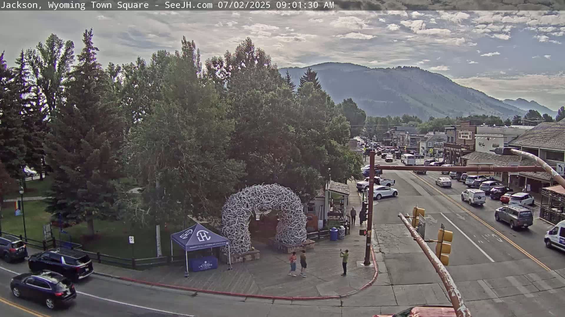 Jackson Hole, Jackson Town Junction Easy View Live Cam - Jackson, Teton, Wyoming, USA