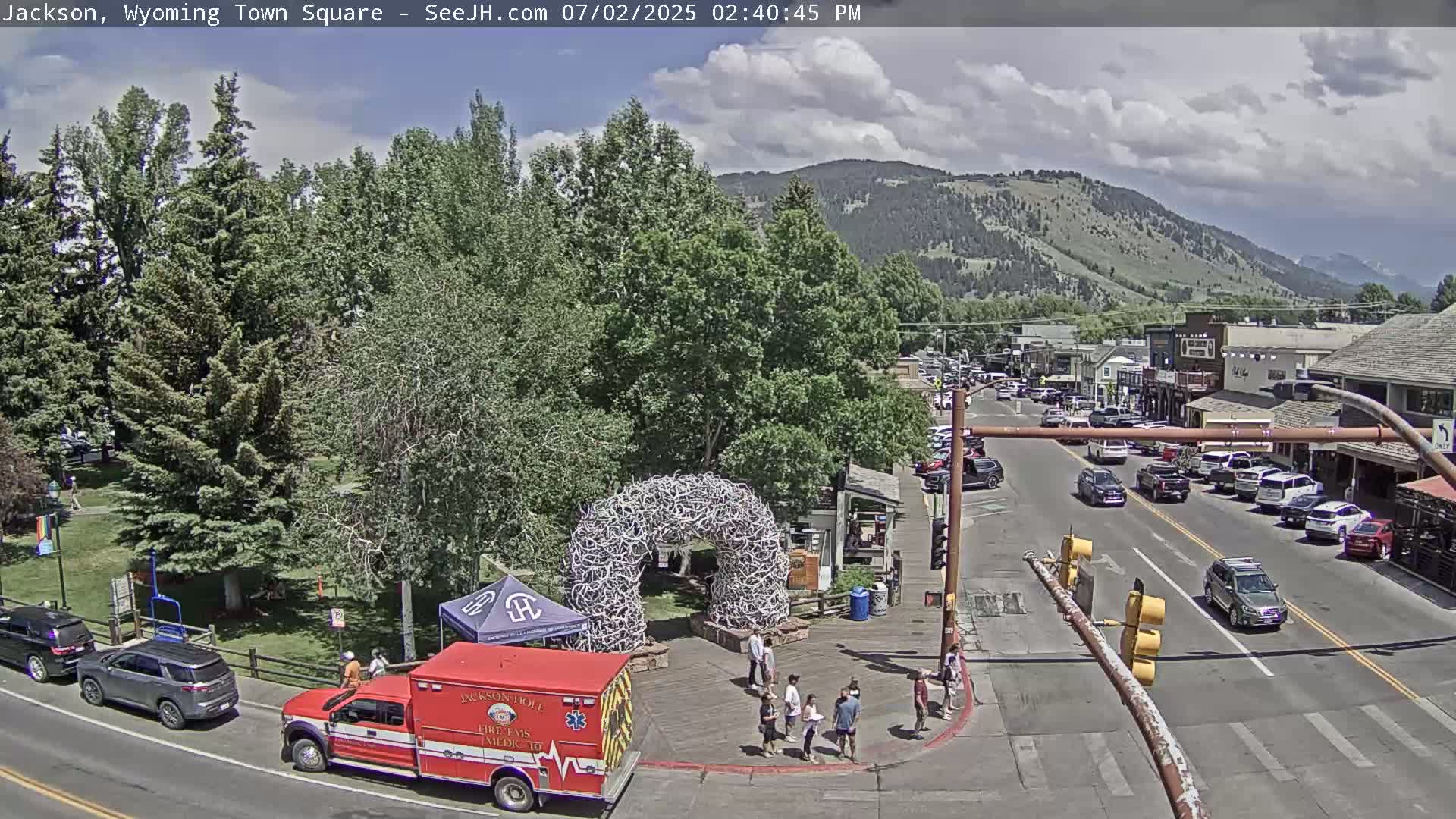 Jackson Hole, Jackson Town Junction Easy View Live Cam - Jackson, Teton, Wyoming, USA
