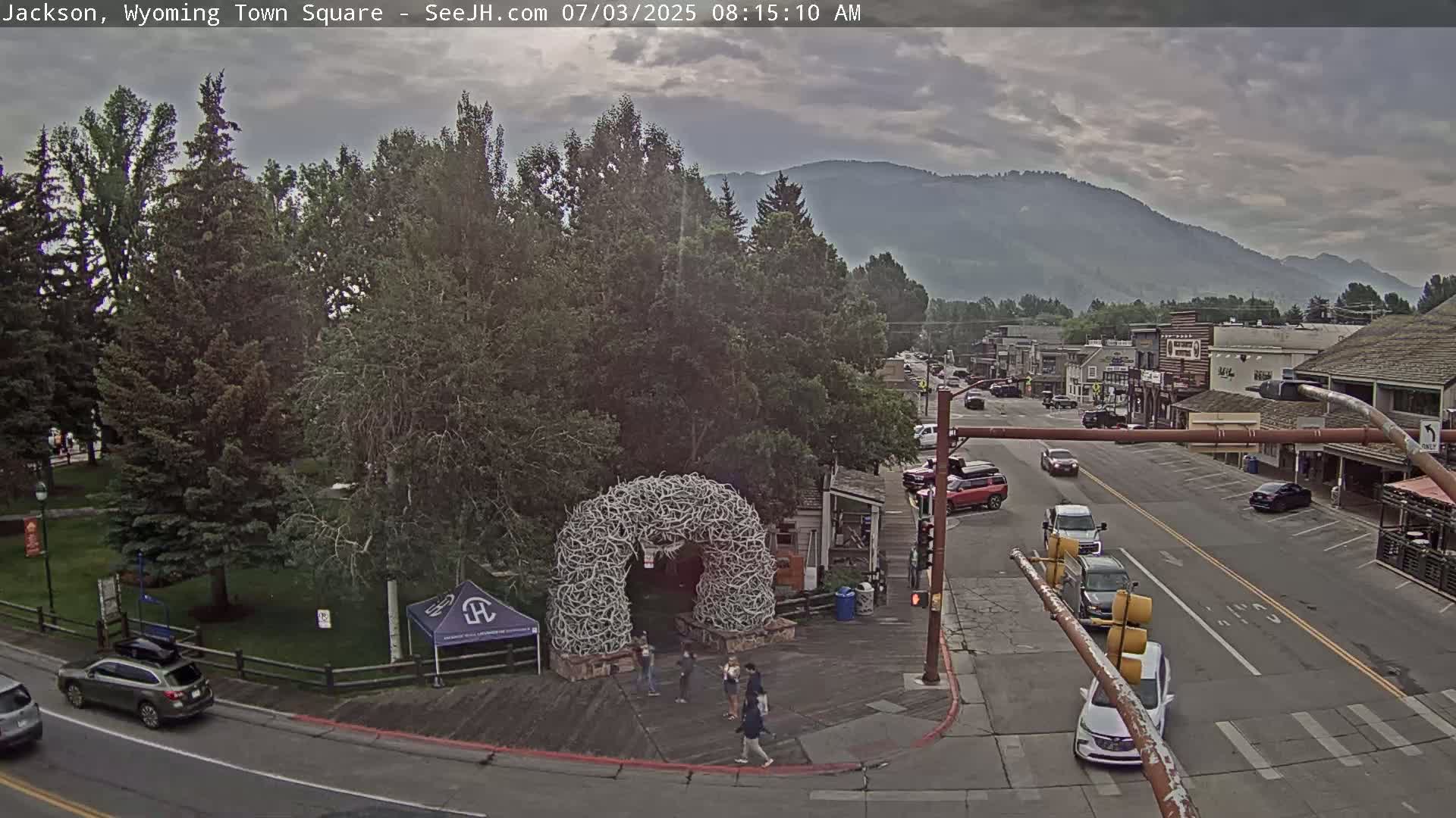 Jackson Hole, Jackson Town Junction Easy View Live Cam - Jackson, Teton, Wyoming, USA