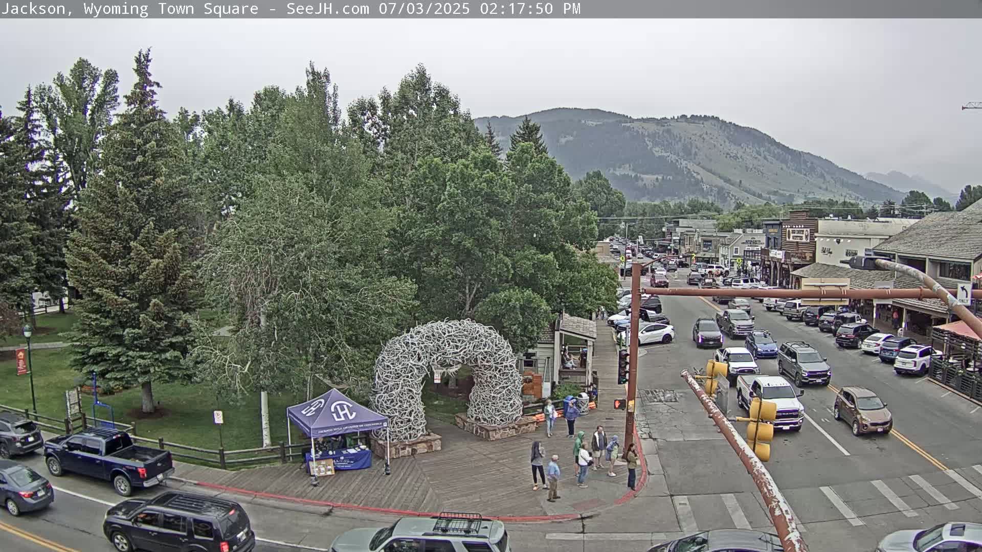 Jackson Hole, Jackson Town Junction Easy View Live Cam - Jackson, Teton, Wyoming, USA