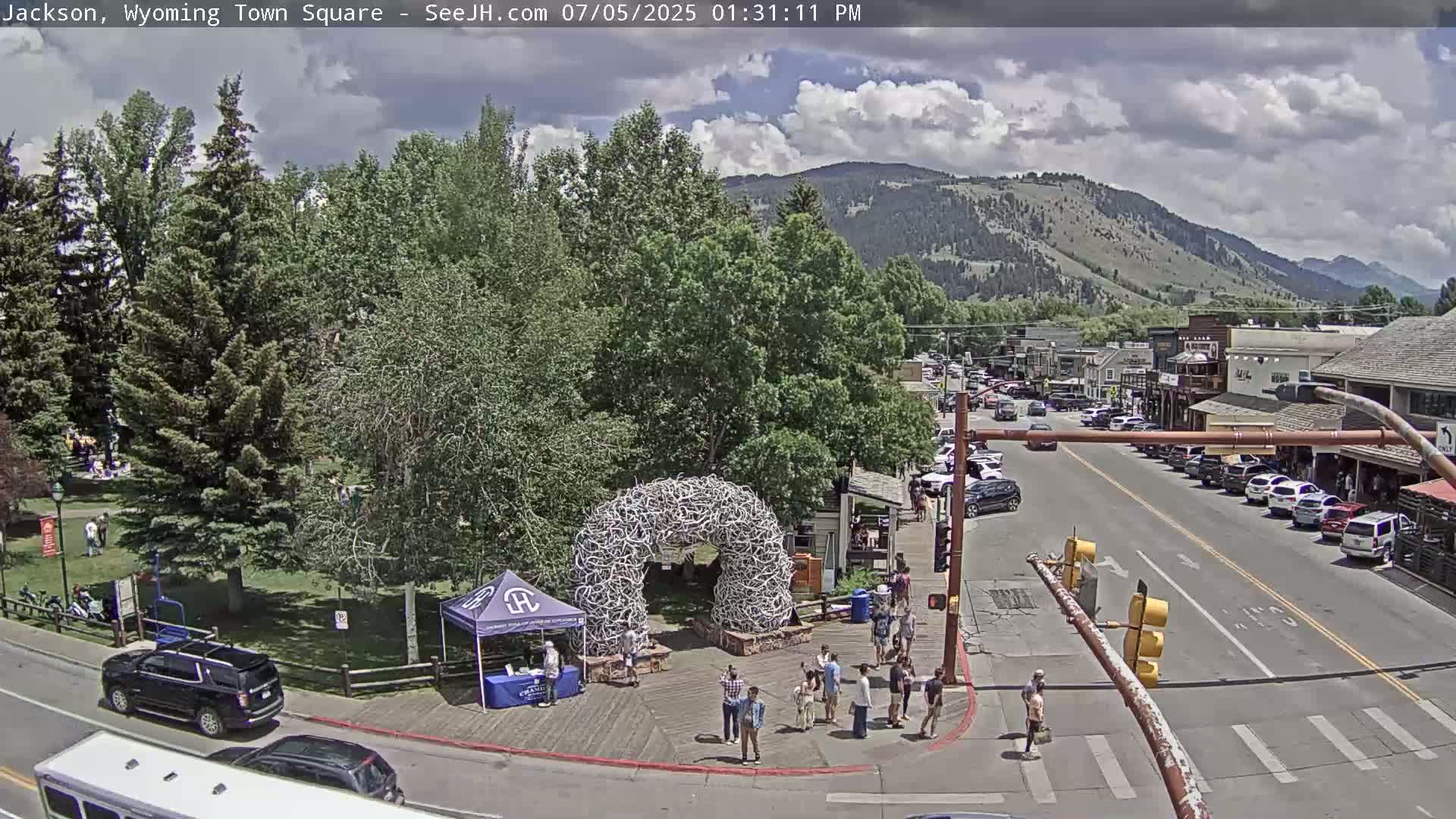 Jackson Hole, Jackson Town Junction Easy View Live Cam - Jackson, Teton, Wyoming, USA