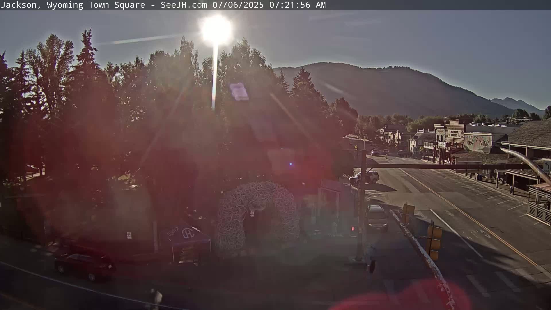 Jackson Hole, Jackson Town Junction Easy View Live Cam - Jackson, Teton, Wyoming, USA