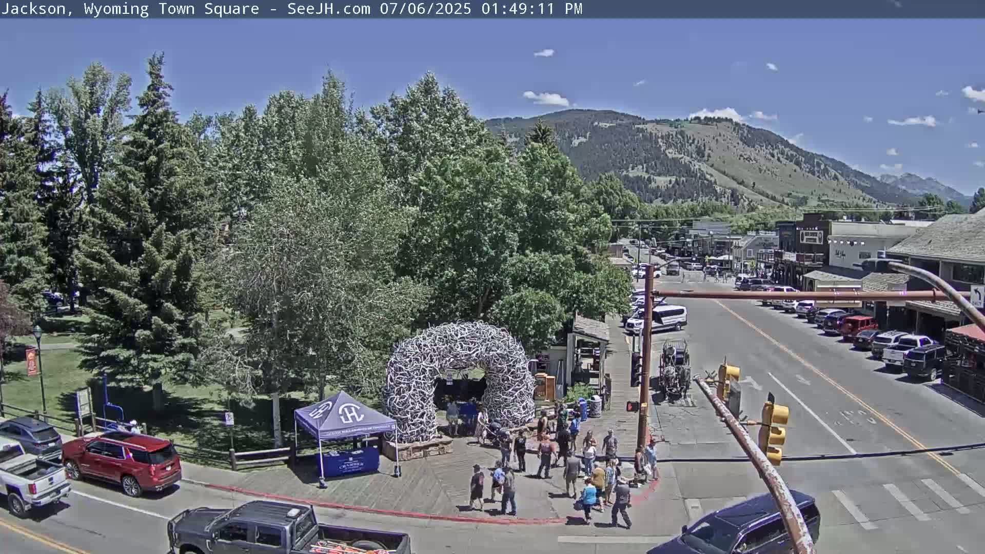 Jackson Hole, Jackson Town Junction Easy View Live Cam - Jackson, Teton, Wyoming, USA