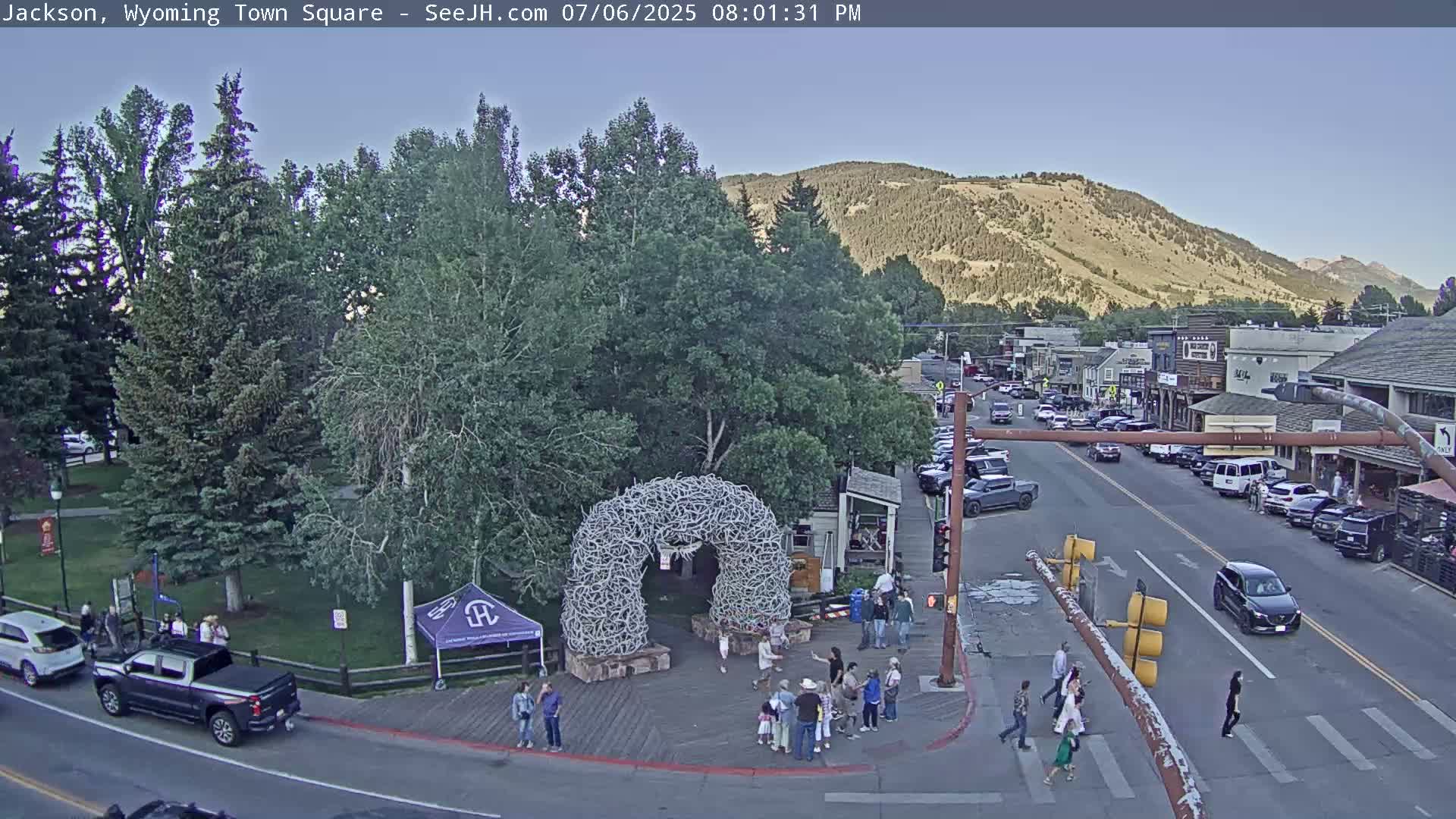 Jackson Hole, Jackson Town Junction Easy View Live Cam - Jackson, Teton, Wyoming, USA
