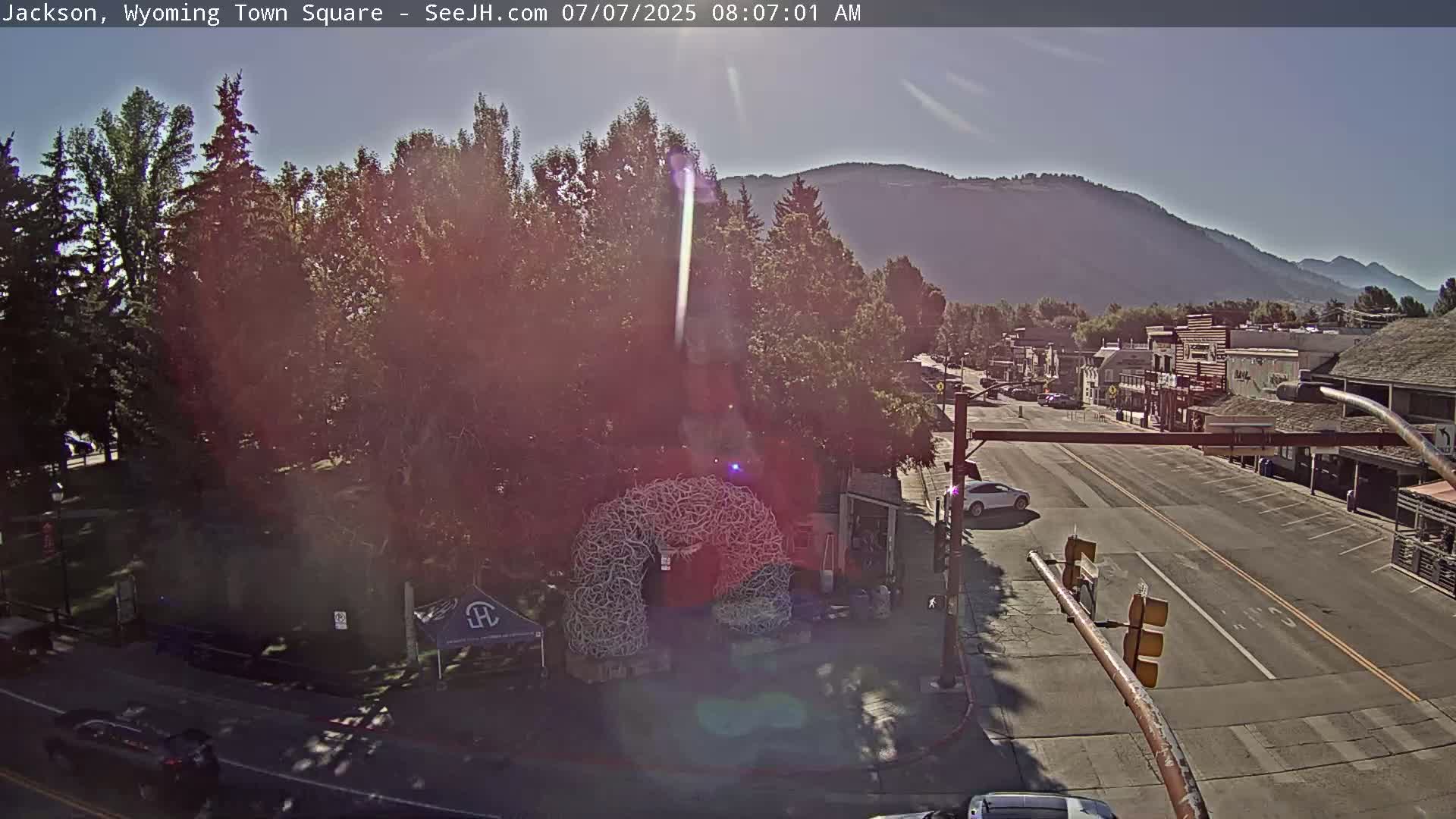 Jackson Hole, Jackson Town Junction Easy View Live Cam - Jackson, Teton, Wyoming, USA
