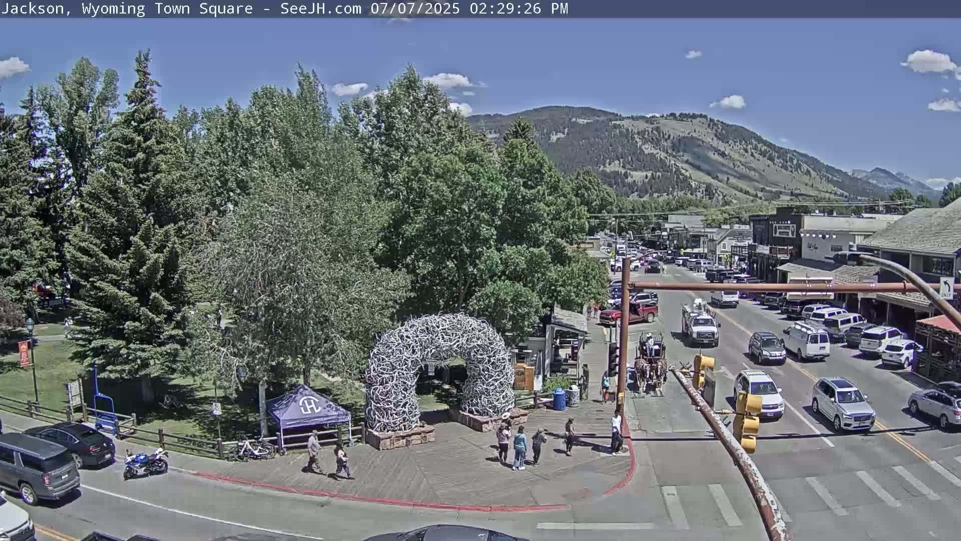 Jackson Hole, Jackson Town Junction Easy View Live Cam - Jackson, Teton, Wyoming, USA