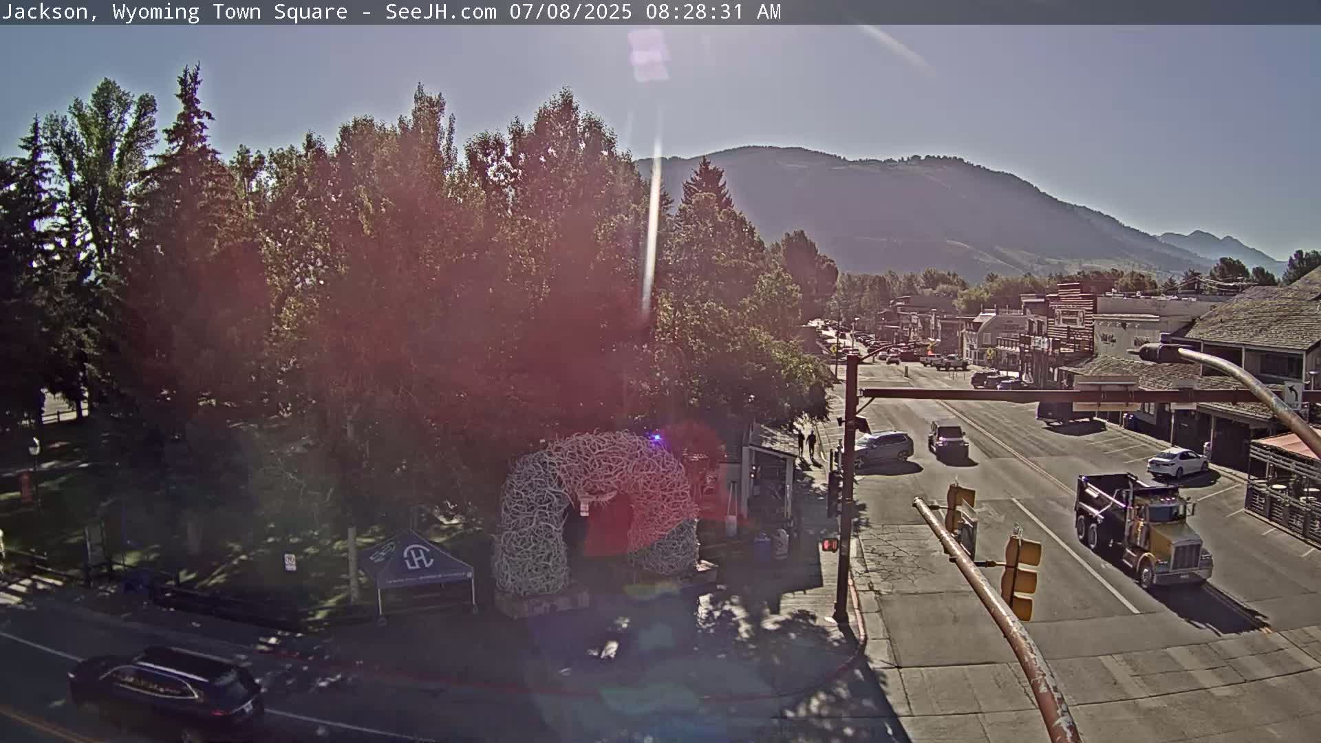 Jackson Hole, Jackson Town Junction Easy View Live Cam - Jackson, Teton, Wyoming, USA