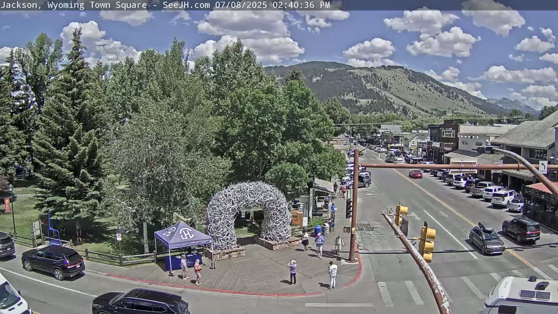 Jackson Hole, Jackson Town Junction Easy View Live Cam - Jackson, Teton, Wyoming, USA
