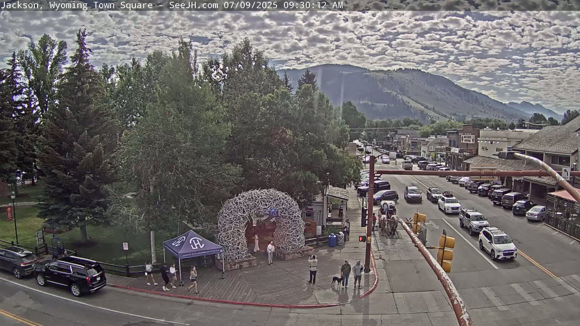 Jackson Hole, Jackson Town Junction Easy View Live Cam - Jackson, Teton, Wyoming, USA