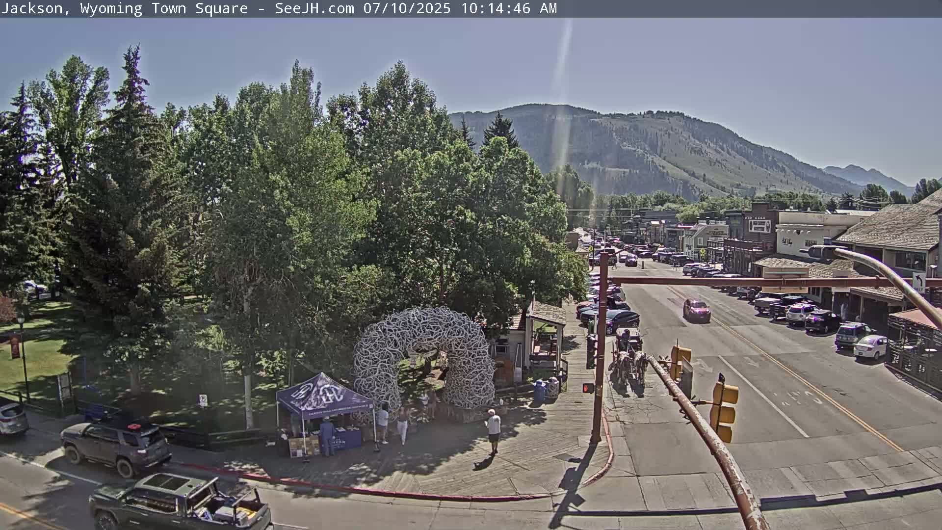 Jackson Hole, Jackson Town Junction Easy View Live Cam - Jackson, Teton, Wyoming, USA