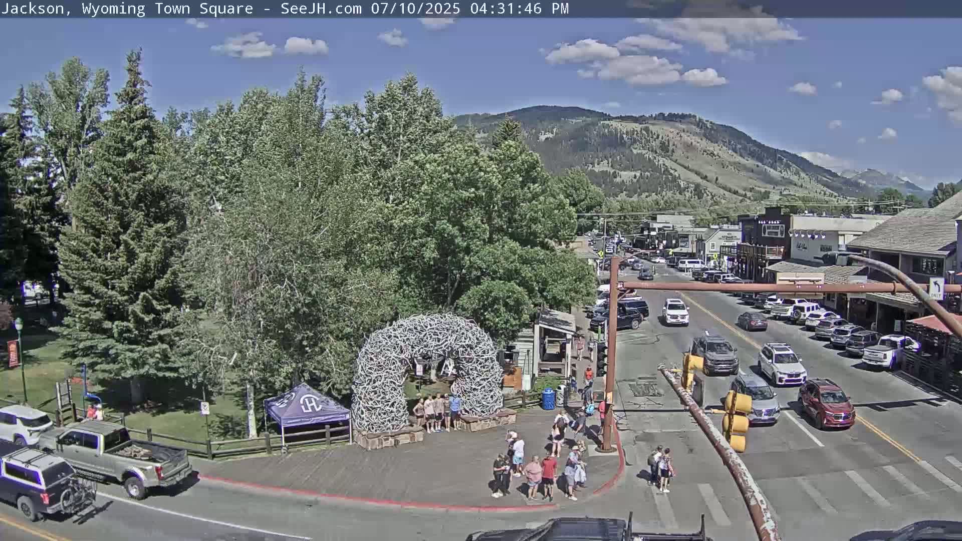 Jackson Hole, Jackson Town Junction Easy View Live Cam - Jackson, Teton, Wyoming, USA