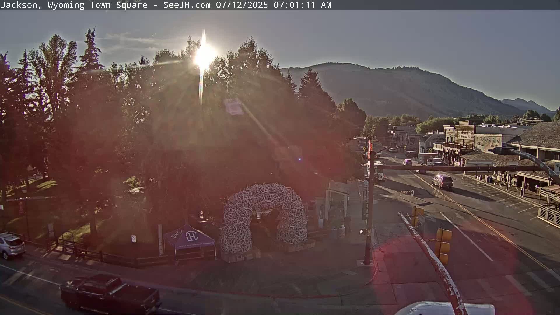 Jackson Hole, Jackson Town Junction Easy View Live Cam - Jackson, Teton, Wyoming, USA