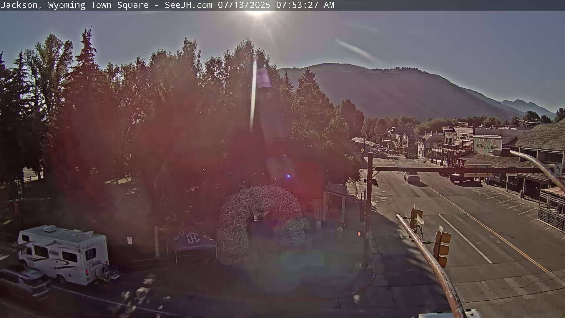 Jackson Hole, Jackson Town Junction Easy View Live Cam - Jackson, Teton, Wyoming, USA