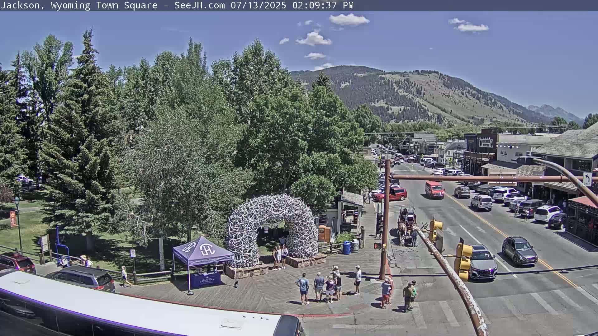 Jackson Hole, Jackson Town Junction Easy View Live Cam - Jackson, Teton, Wyoming, USA