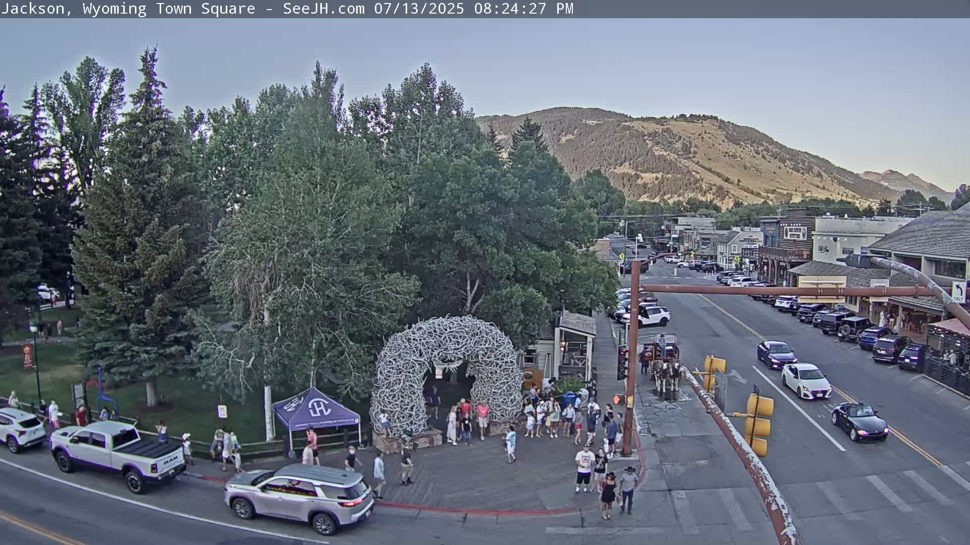 Jackson Hole, Jackson Town Junction Easy View Live Cam - Jackson, Teton, Wyoming, USA