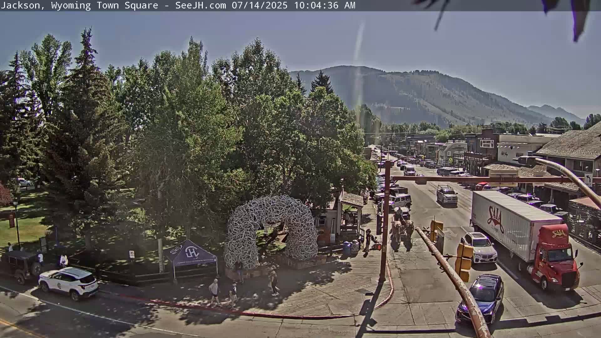Jackson Hole, Jackson Town Junction Easy View Live Cam - Jackson, Teton, Wyoming, USA