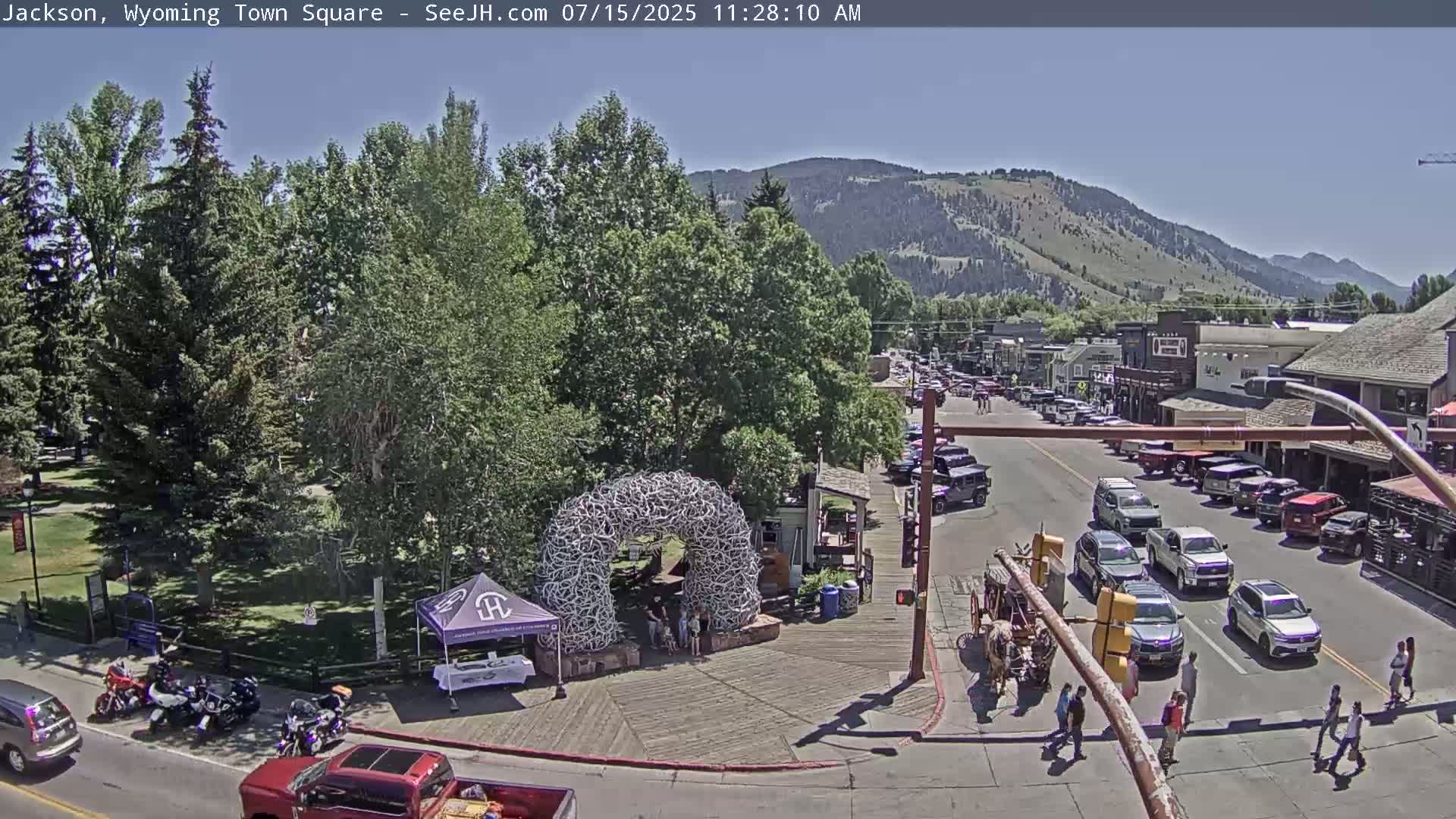 Jackson Hole, Jackson Town Junction Easy View Live Cam - Jackson, Teton, Wyoming, USA